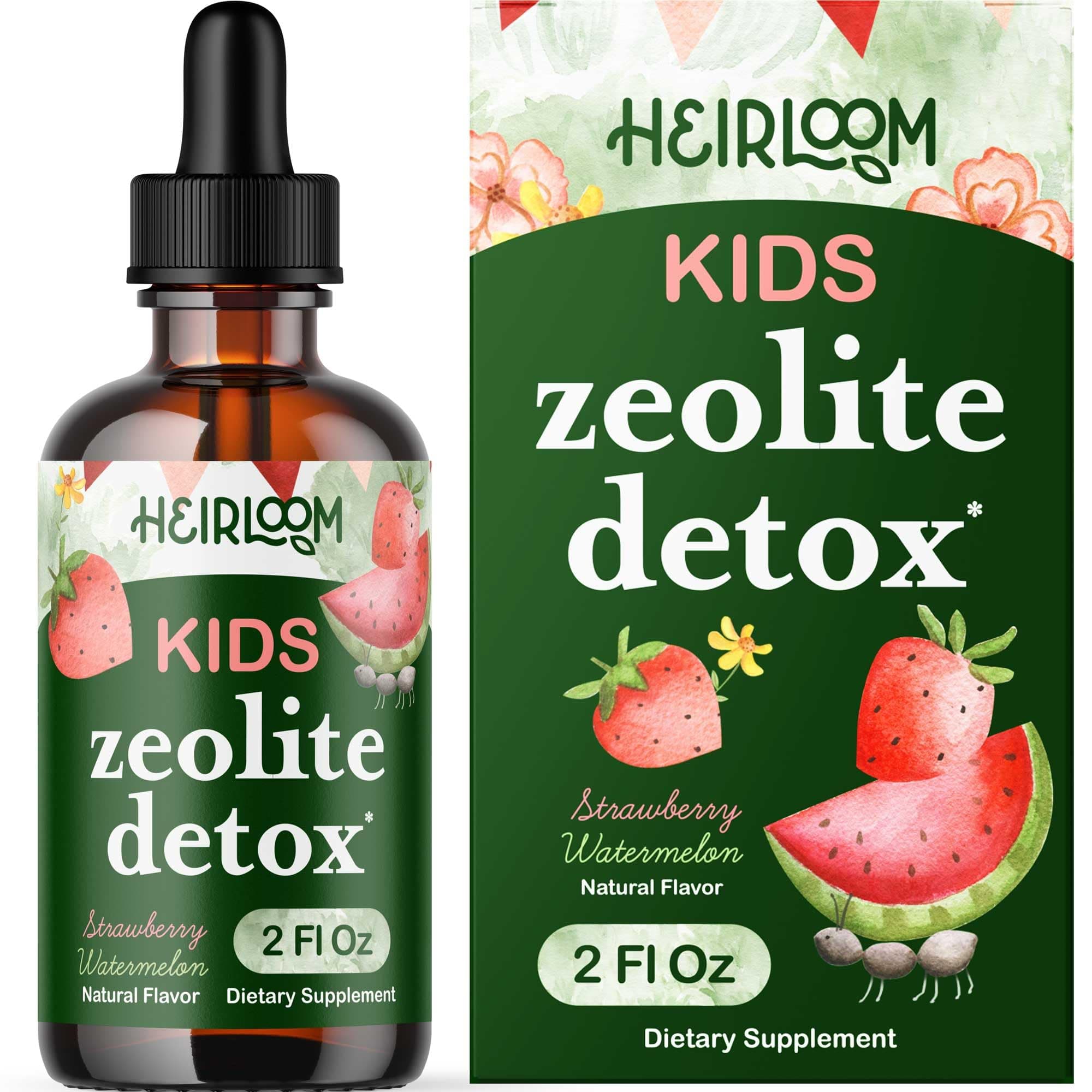 Zeolite Detox for Kids Liquid Drops - Gentle Daily Cleanse & Speech Support with Methylated B12 & Vitamin D - Kids Clinoptilolite Zeolite Drops Detox Cleanse Supplement 2oz