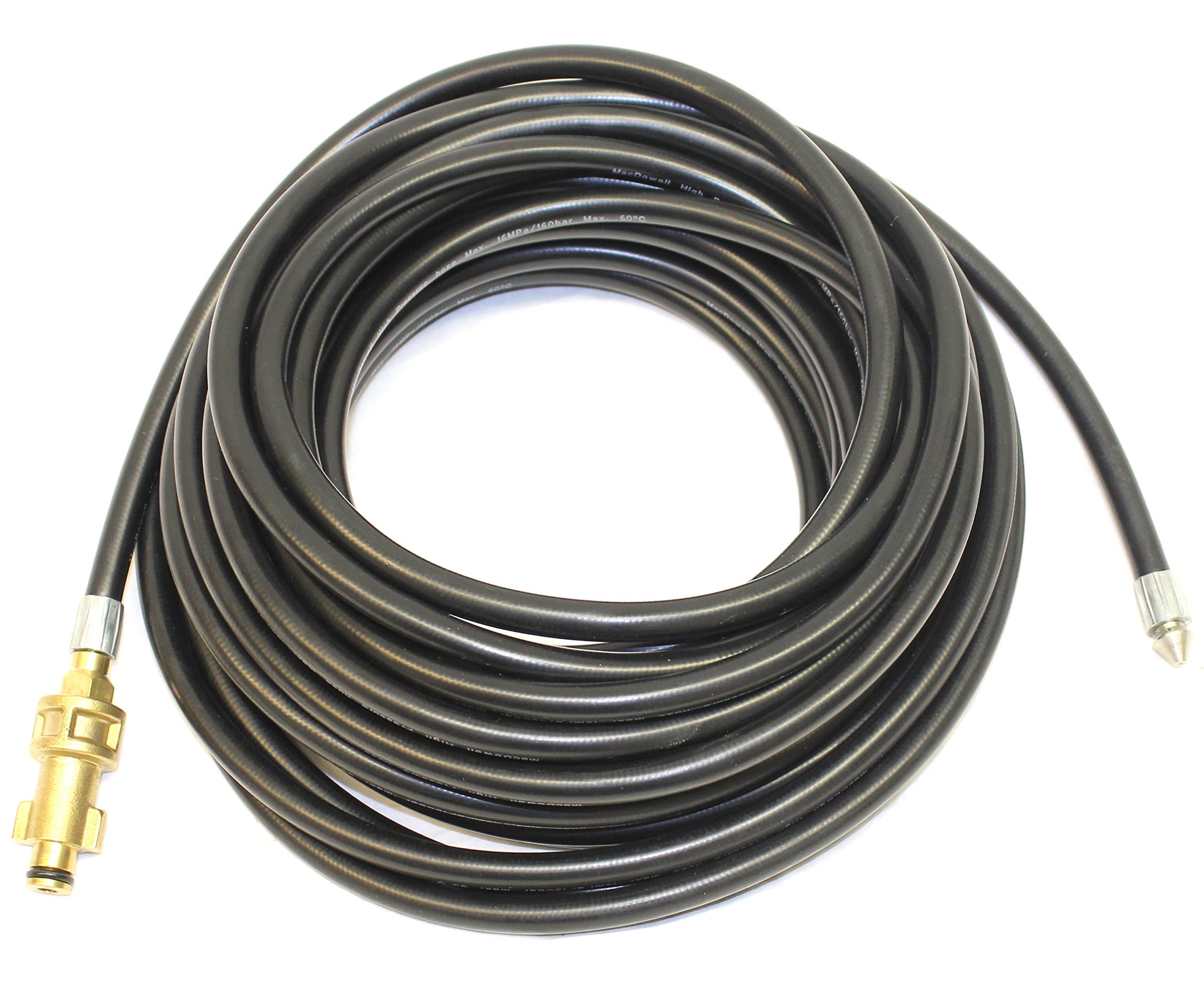 7m, 10m, 15m, 20m & 30m Flexible Drain Hose with Retrojet Nozzle to fit Bosch Standard (7, Bosch)