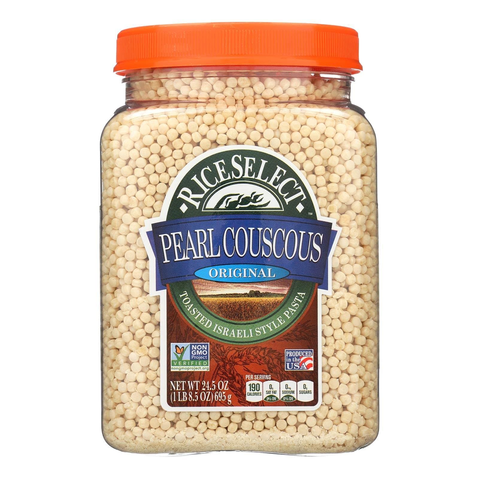 RiceSelect Chefs Original Couscous,Pearl,Orig Plai 25.5 Oz (Pack of 4)