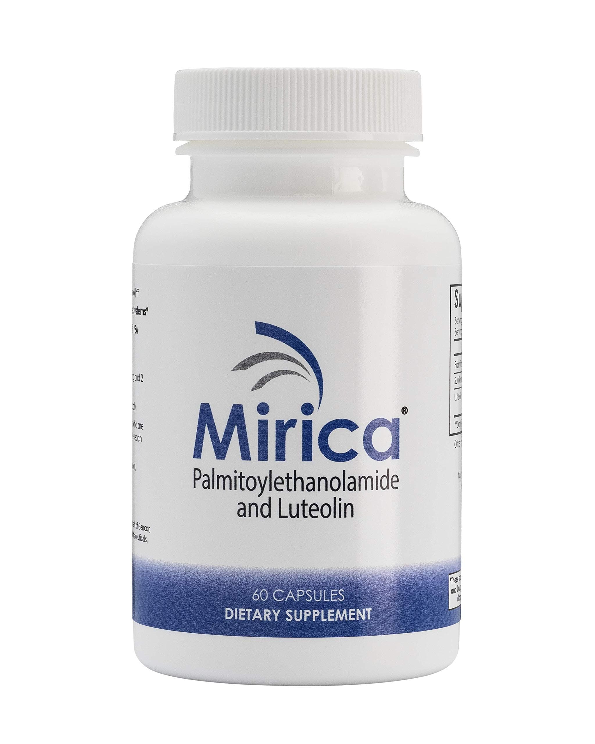 Mirica® - Pea (Palmitoylethanolamide) and Luteolin - Immune & Nervous System Support - Pain Relief - Anti-Inflammatory Supplement - 60 ct