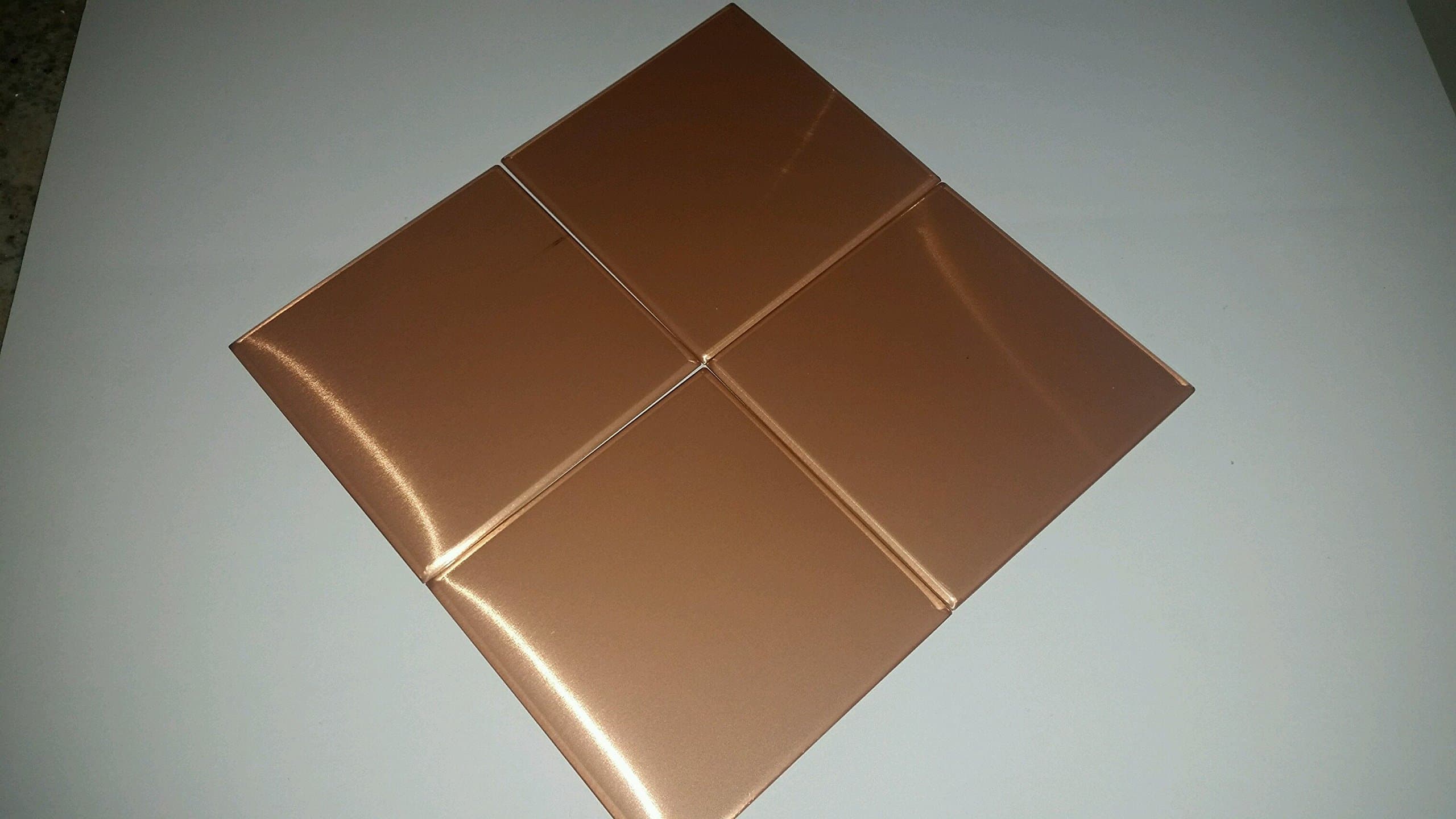 Copper Wall Tiles - Peel & Stick Squares - Set of 24
