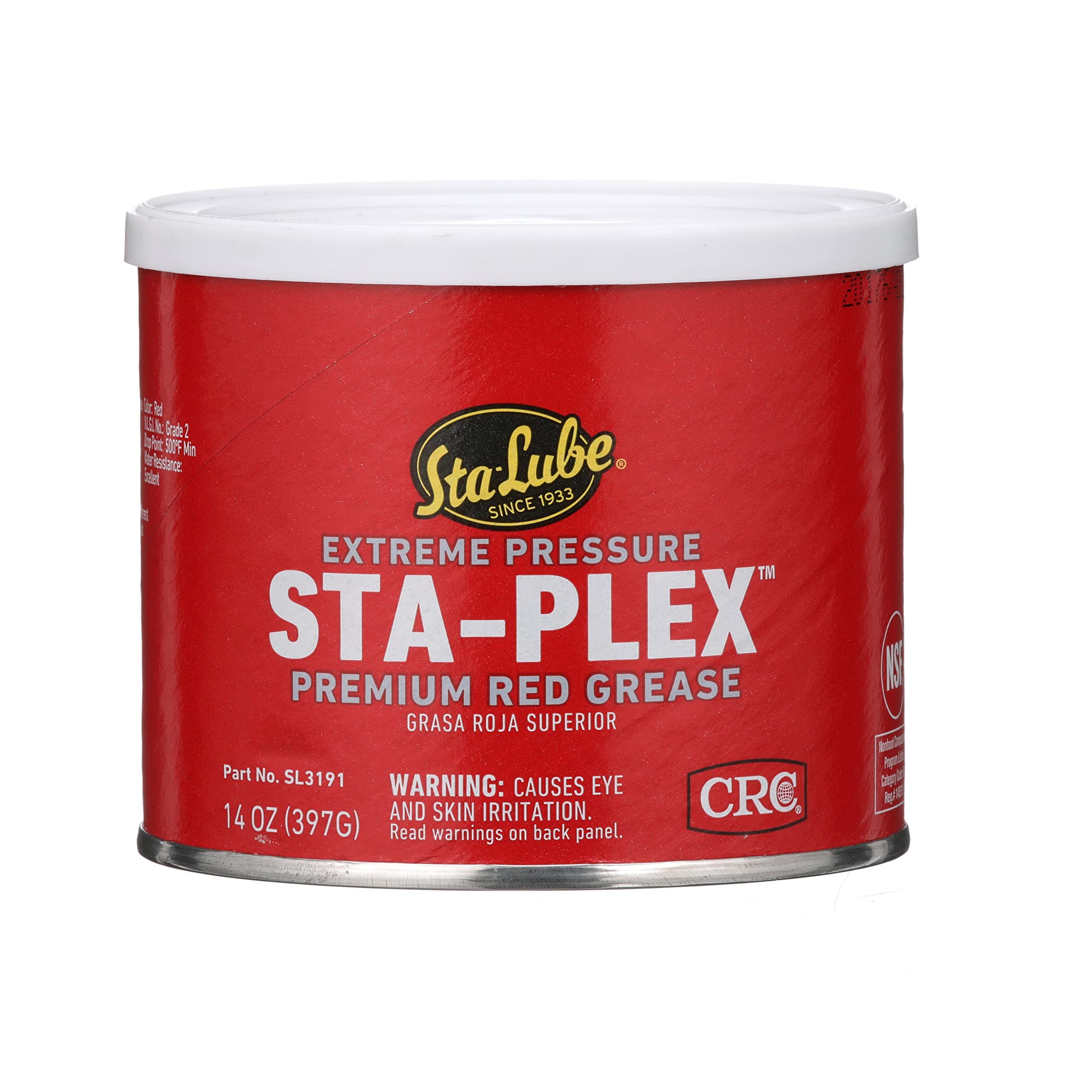 Sta-Plex Extreme Pressure - 14-Ounce Can Premium Red Grease, 3191