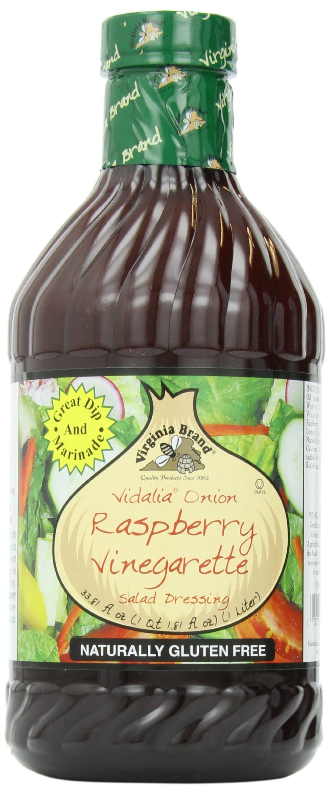 Virginia Brand Vidalia Onion Vinegarette, Raspberry, 33.8 oz (Pack of 6)