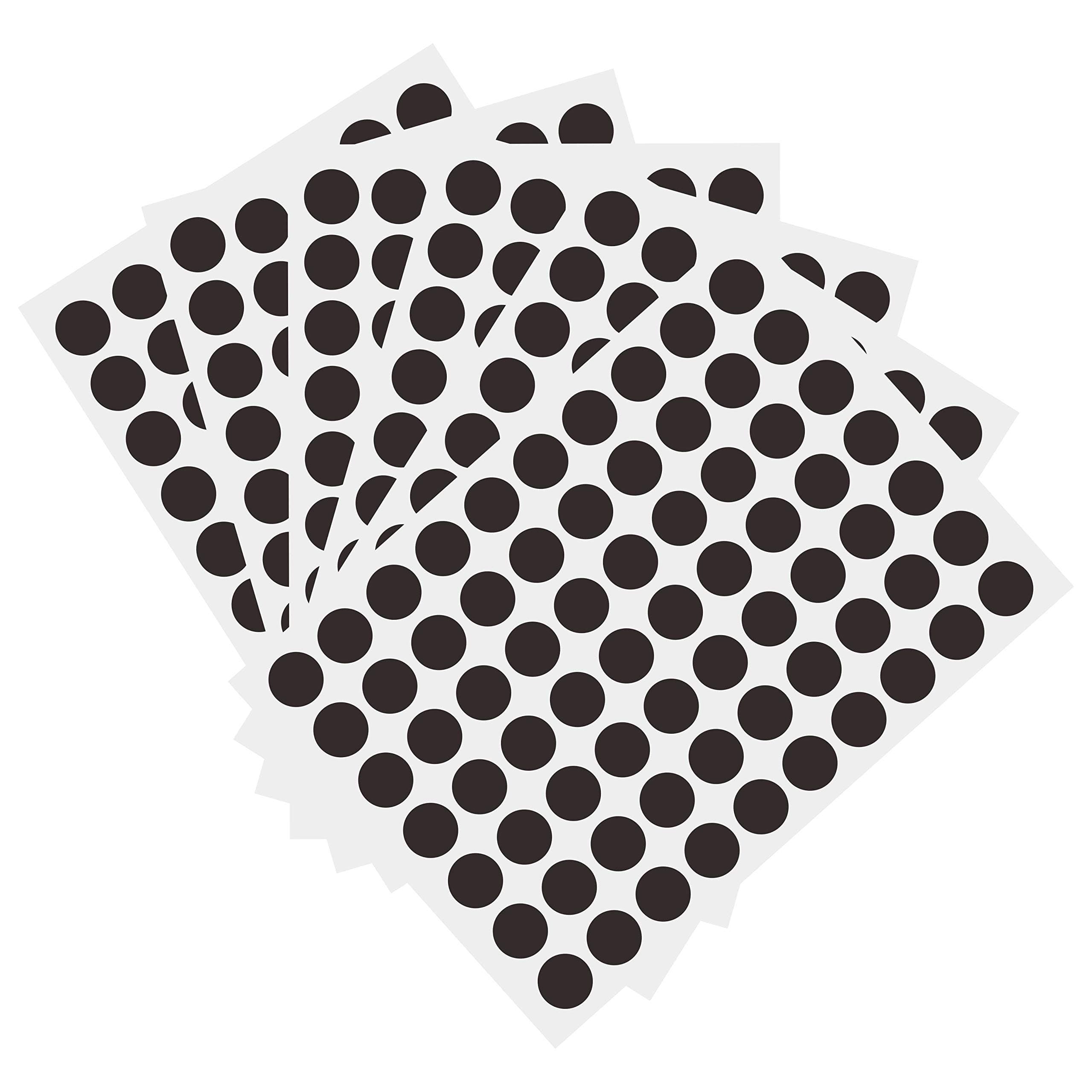 1050 PCS 3/4 Inch Round Color-Code Dot Stickers, Color Coded Circle Stickers for Classroom, Office (Black)