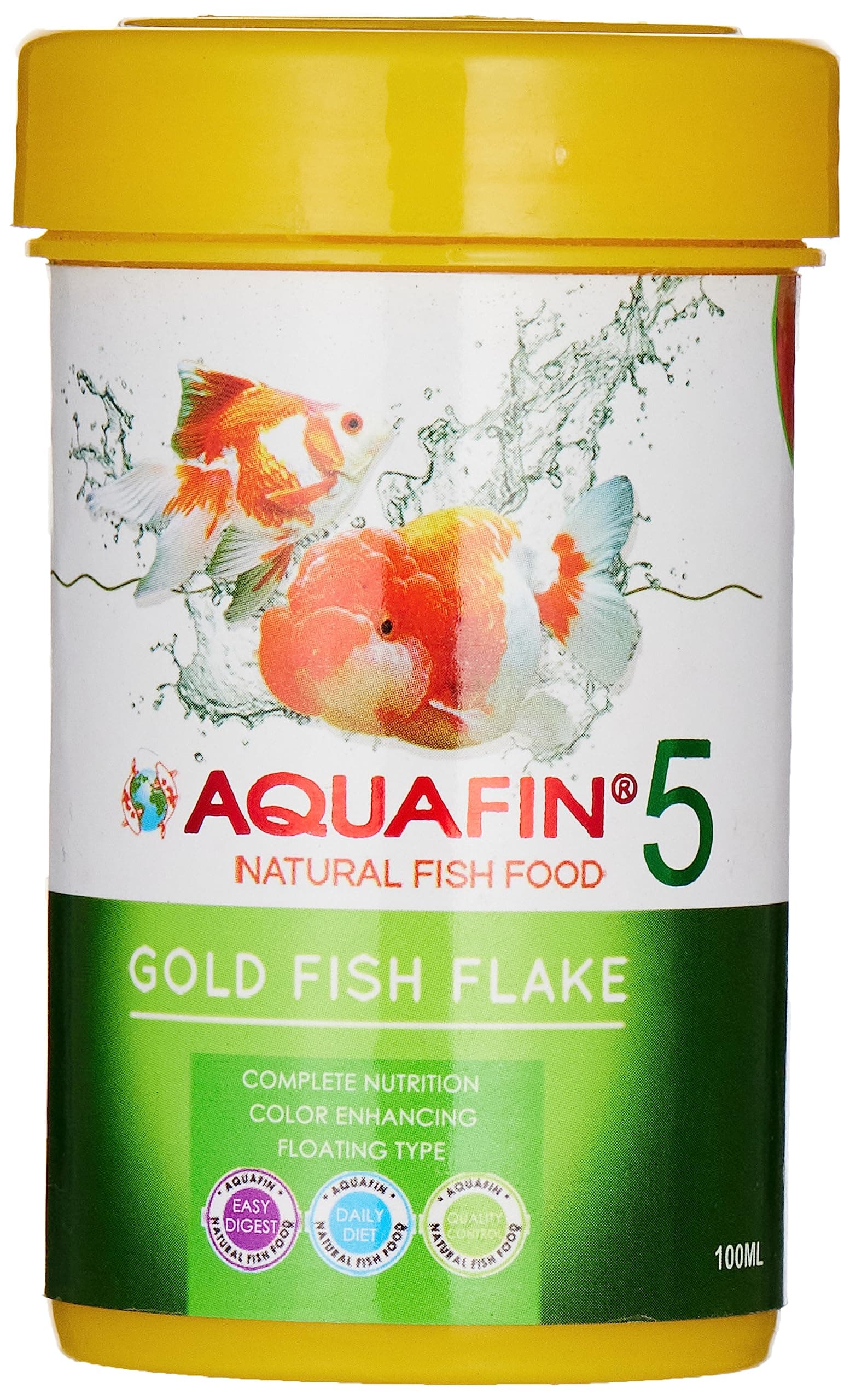 Aquafin KW Zone Goldfish Flake Natural Colour Enhancing Staple Food for Aquarium fish 100ml