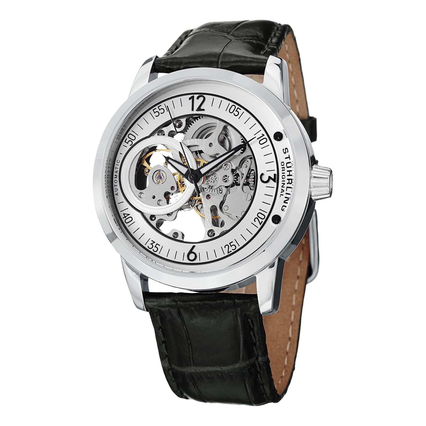 Stuhrling Original Men's 837.01 Delphi Saros Date Black