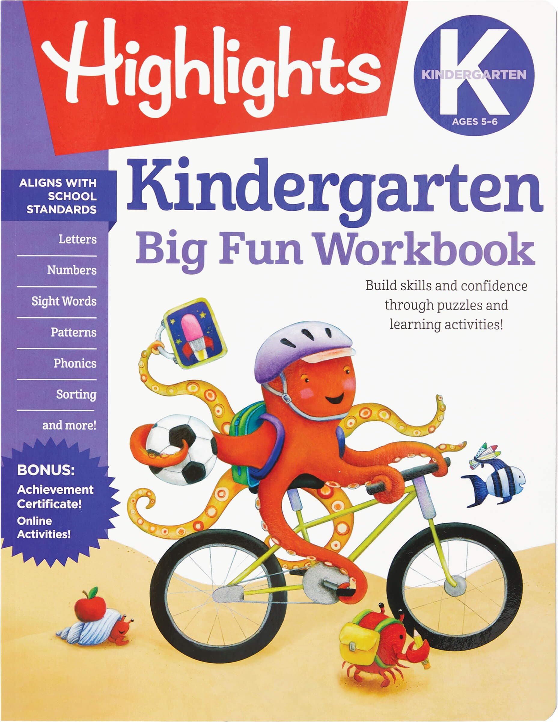 Kindergarten Big Fun Workbook: Kids Workbook with Tracing Worksheets, Alphabet Practice, Math Activities and Puzzles for Kindergarten Prep and Learning (Highlights Big Fun Activity Workbooks)