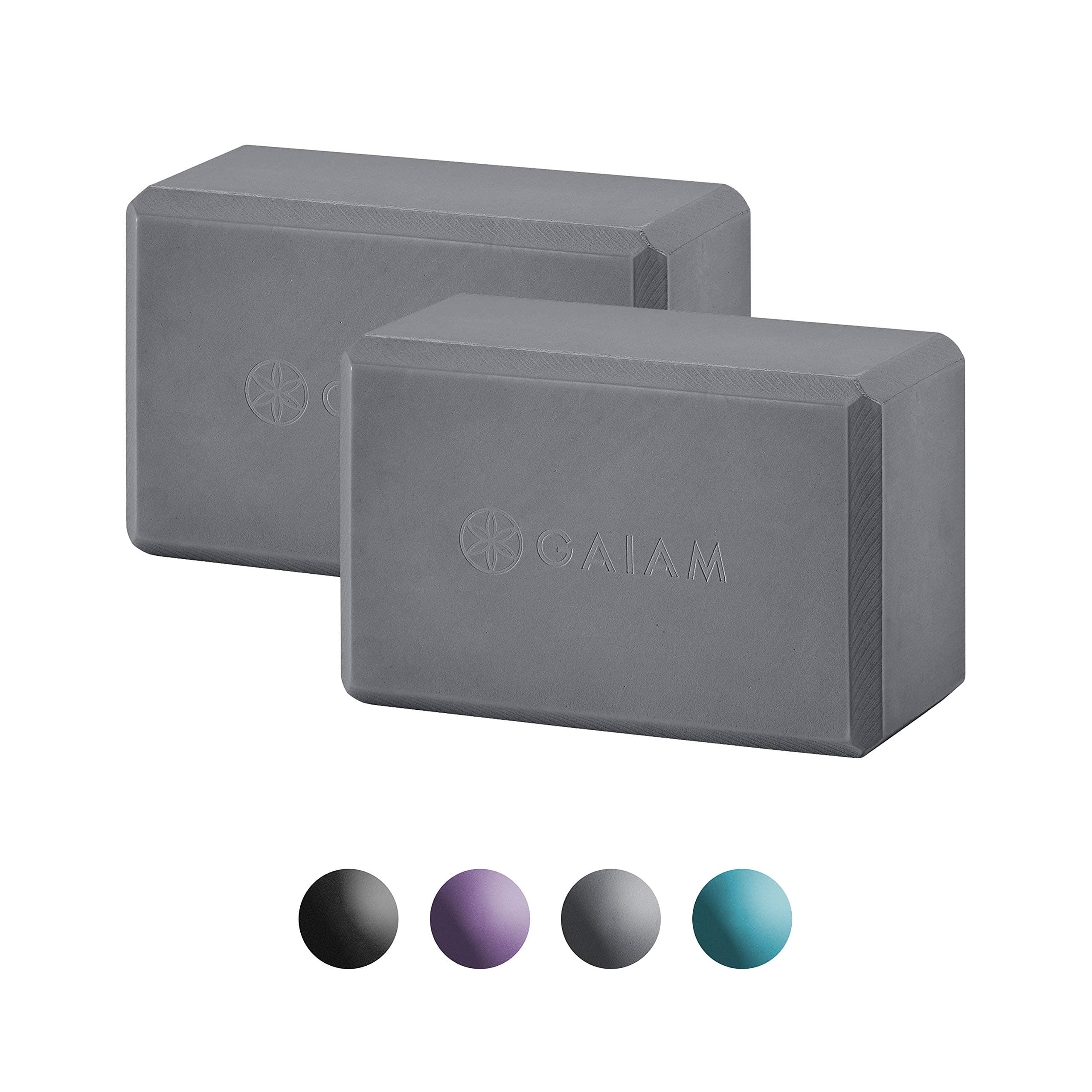 Gaiam Yoga Block - Supportive Latex-Free Eva Foam - Soft Non-Slip Surface with Beveled Edges for Yoga, Pilates, Meditation