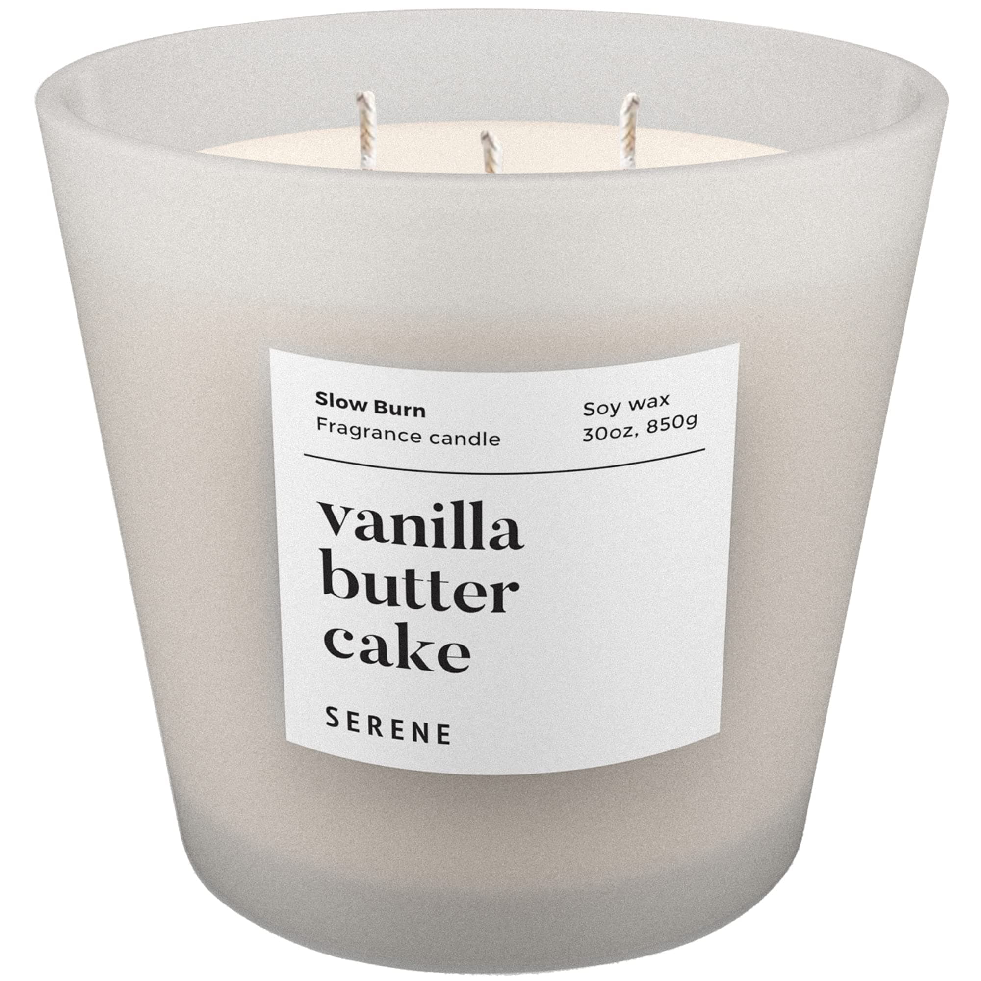 Candles for Home Scented, Big Candles Vanilla Butter Cake Scented, 30oz Natural Soy Wax, 3 Wicks Huge Candle, 100h Long Lasting,Non Toxic,Clean Burn Aromatherapy Candle for Home Fragrance