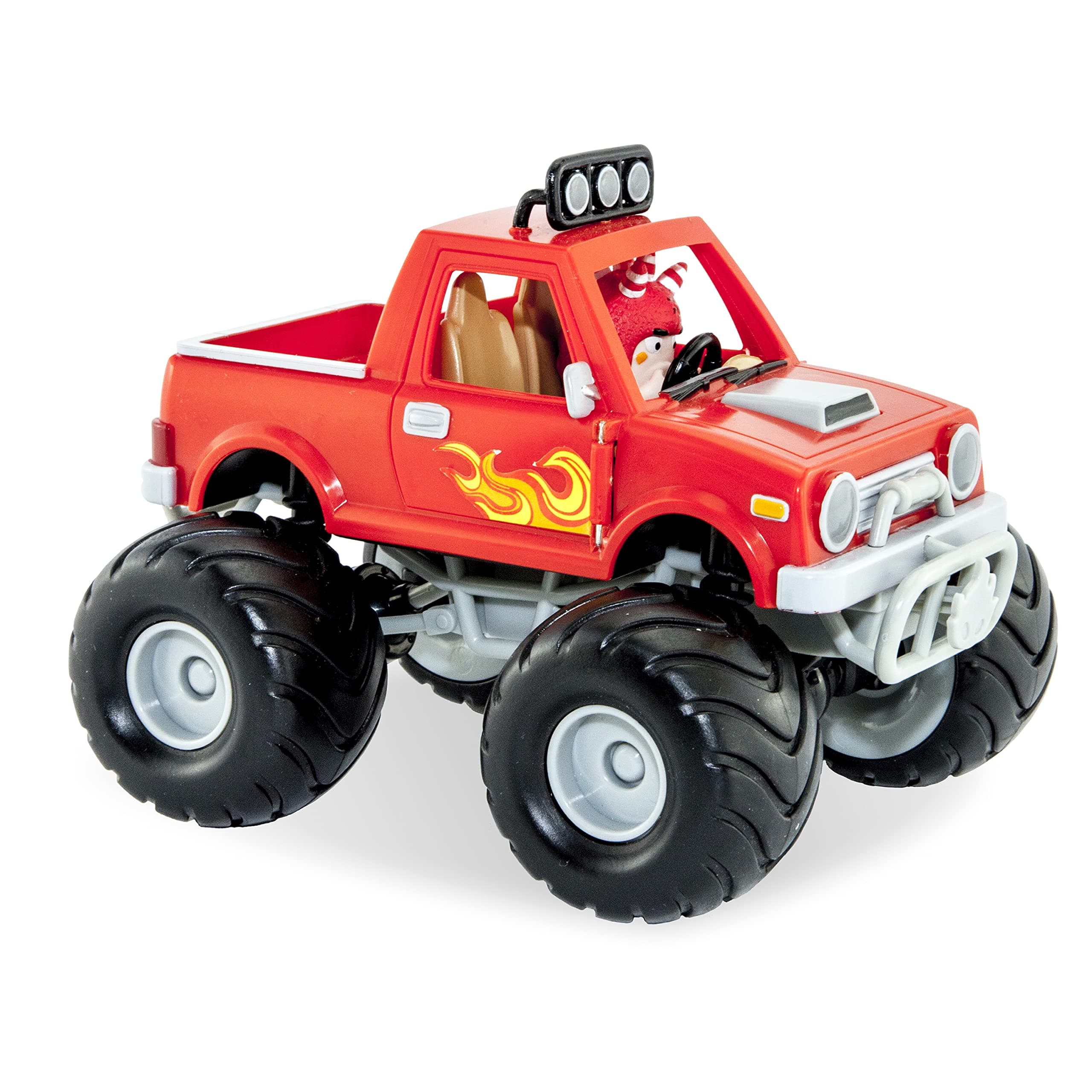 Oddbods Action Vehicle - Fuse's Monster Truck - Push Powered Toy Car For Kids With Front Mini Missile Launcher & Opening Doors, Comes With Monster Truck & Fuse Action Figurine, Ages 3+