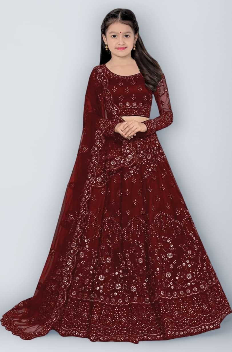 RUKHA FAB Girls Lehenga Choli Embellished Lehenga | Choli & Dupatta Set