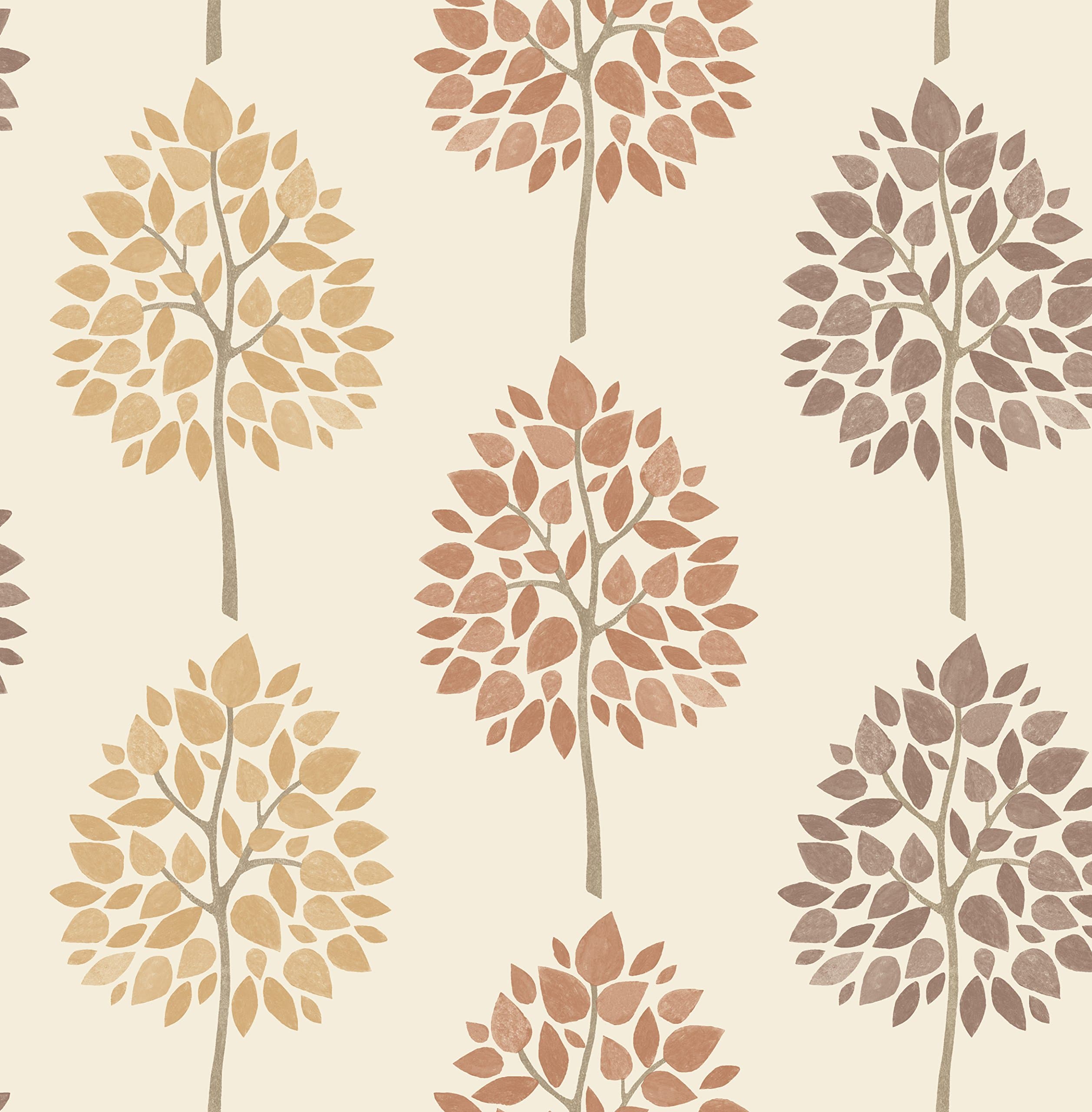 BHF FD41595 Riva Tree Wallpaper - Natural/Brown (2-Piece)