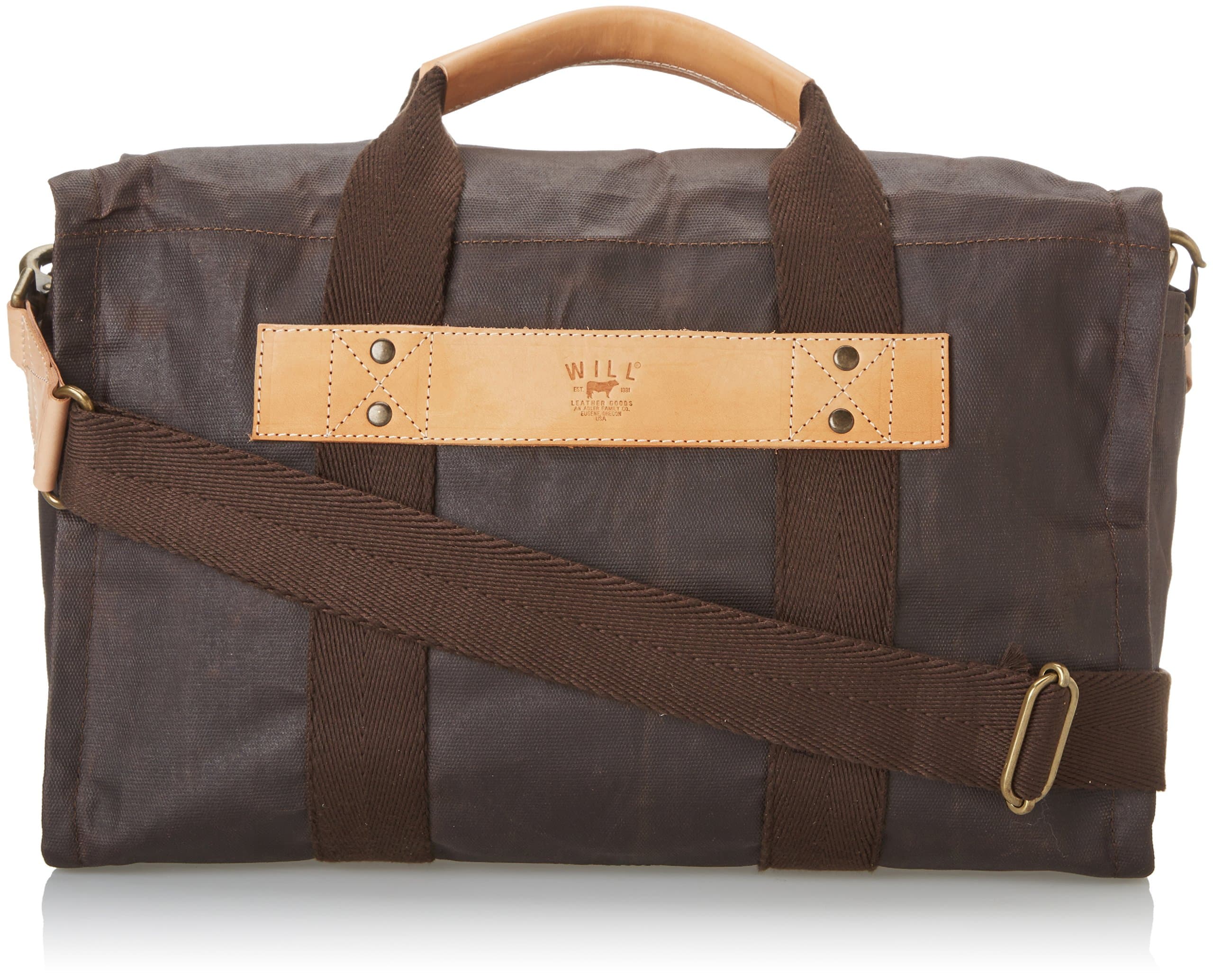 Will Leather Goods Men's Waxed Canvas Duffle, Brown, One Size