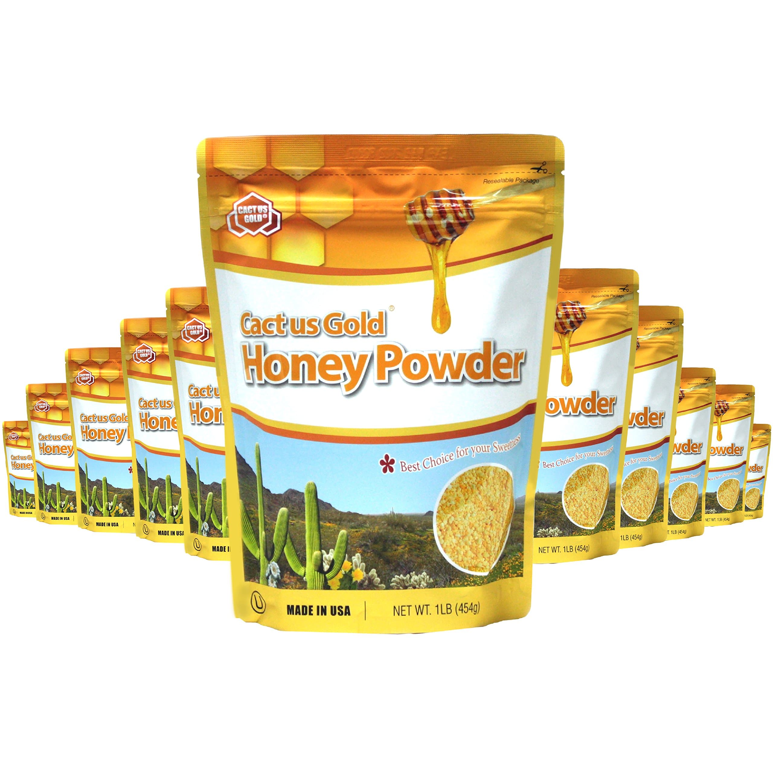 Cactus Gold Honey Powder, 16oz bag (12 packs)