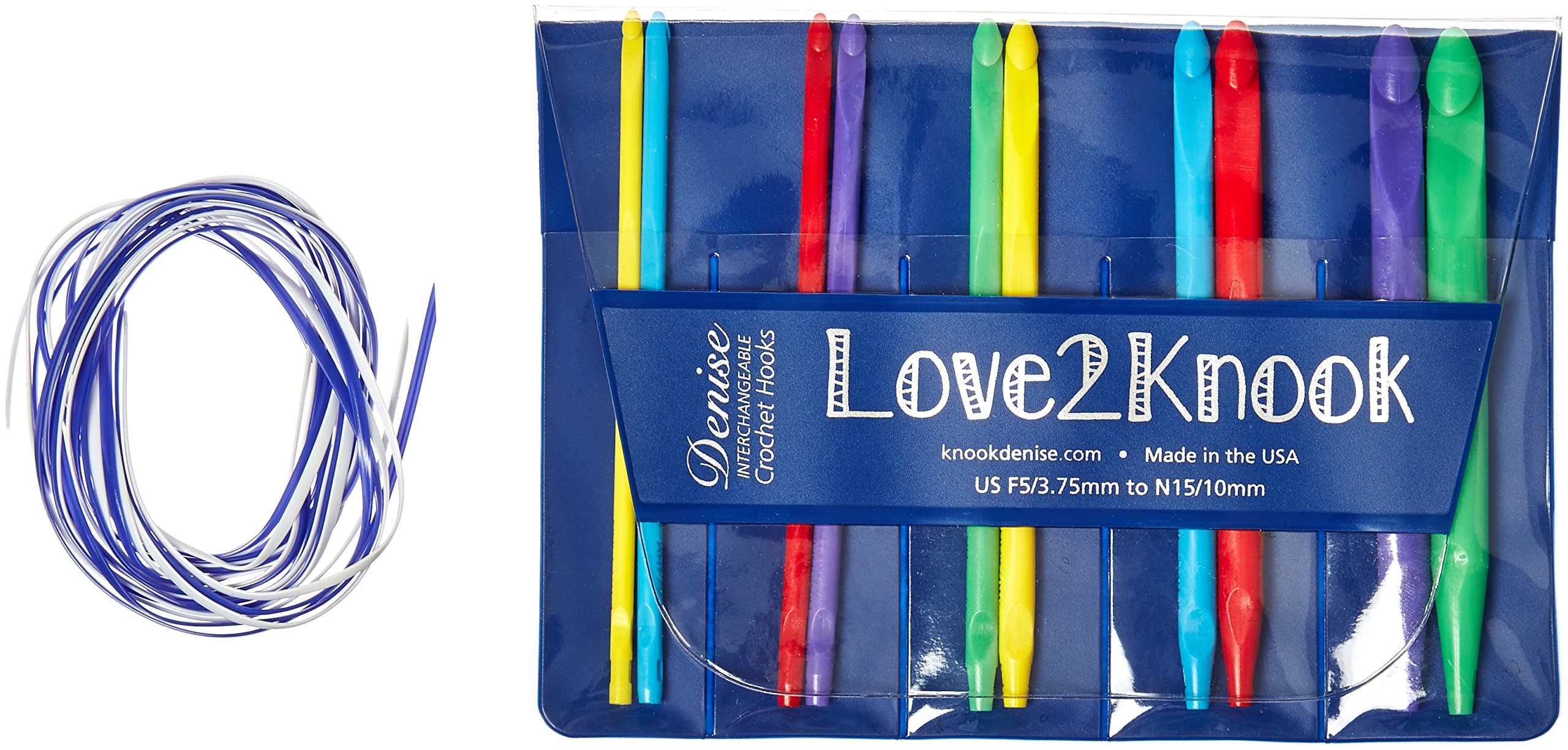 Denise Needles Love2Knook Knooking Set Sizes F5-15, Acrylic, Multicolour, 12.7x19.05x1.27 cm