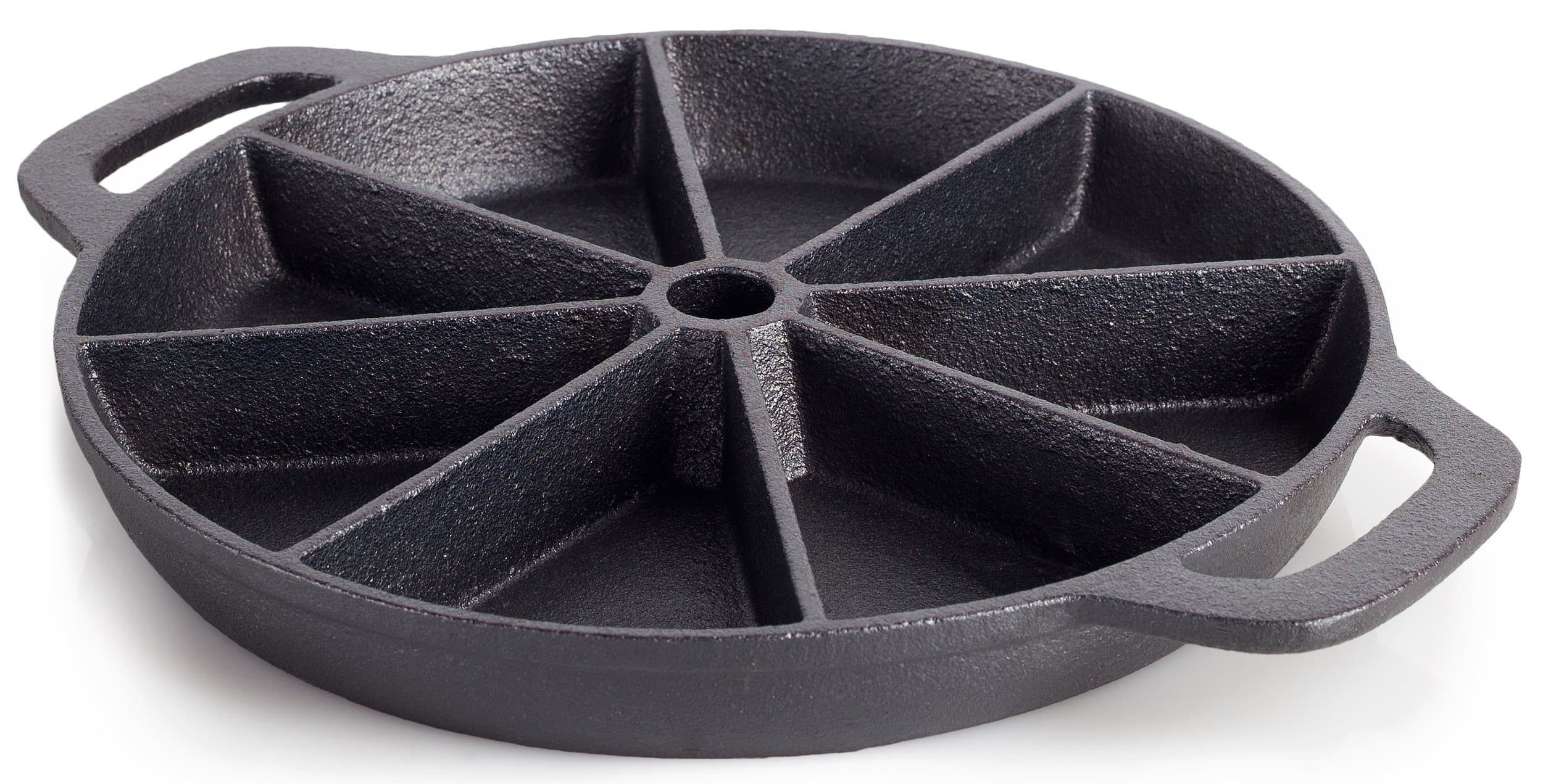 Cast Iron Pre-Seasoned Cornbread and Scottish Scone Wedge Pan