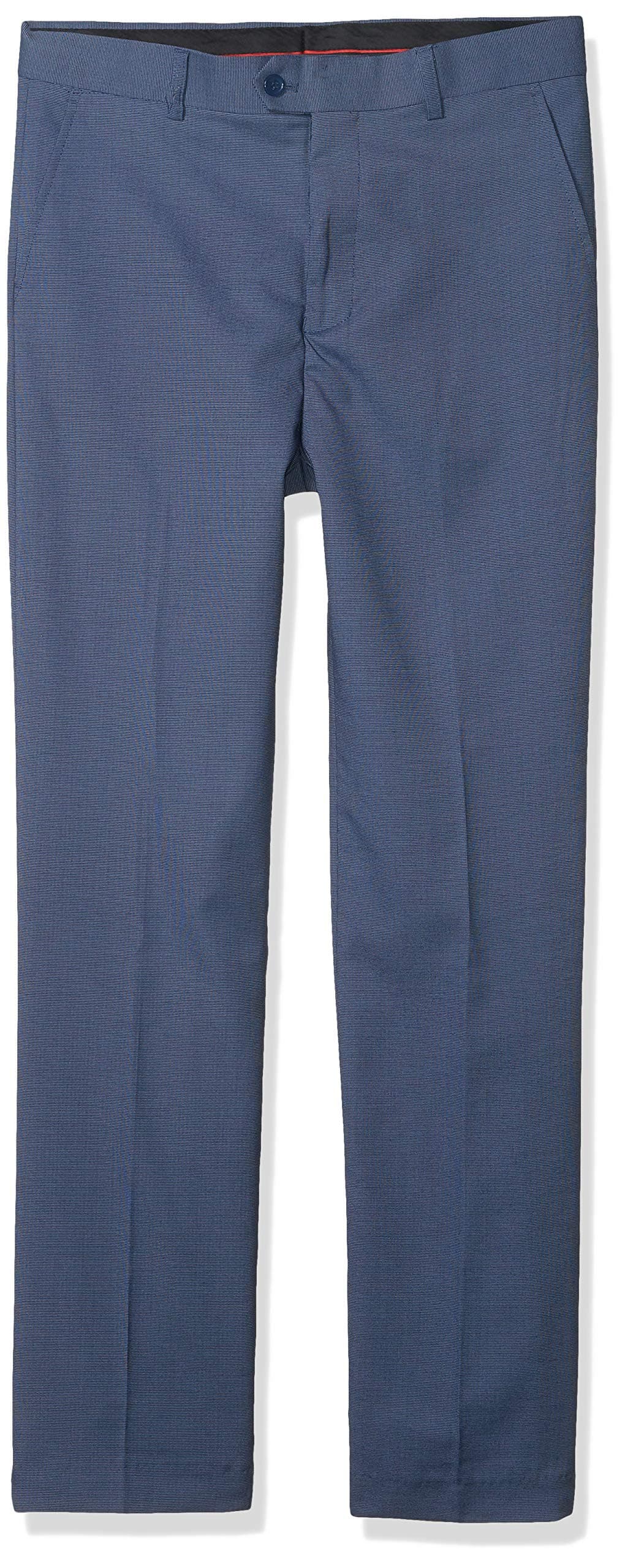 Isaac Mizrahi Boys Slim Fit Birdseye Texture Dress Pants