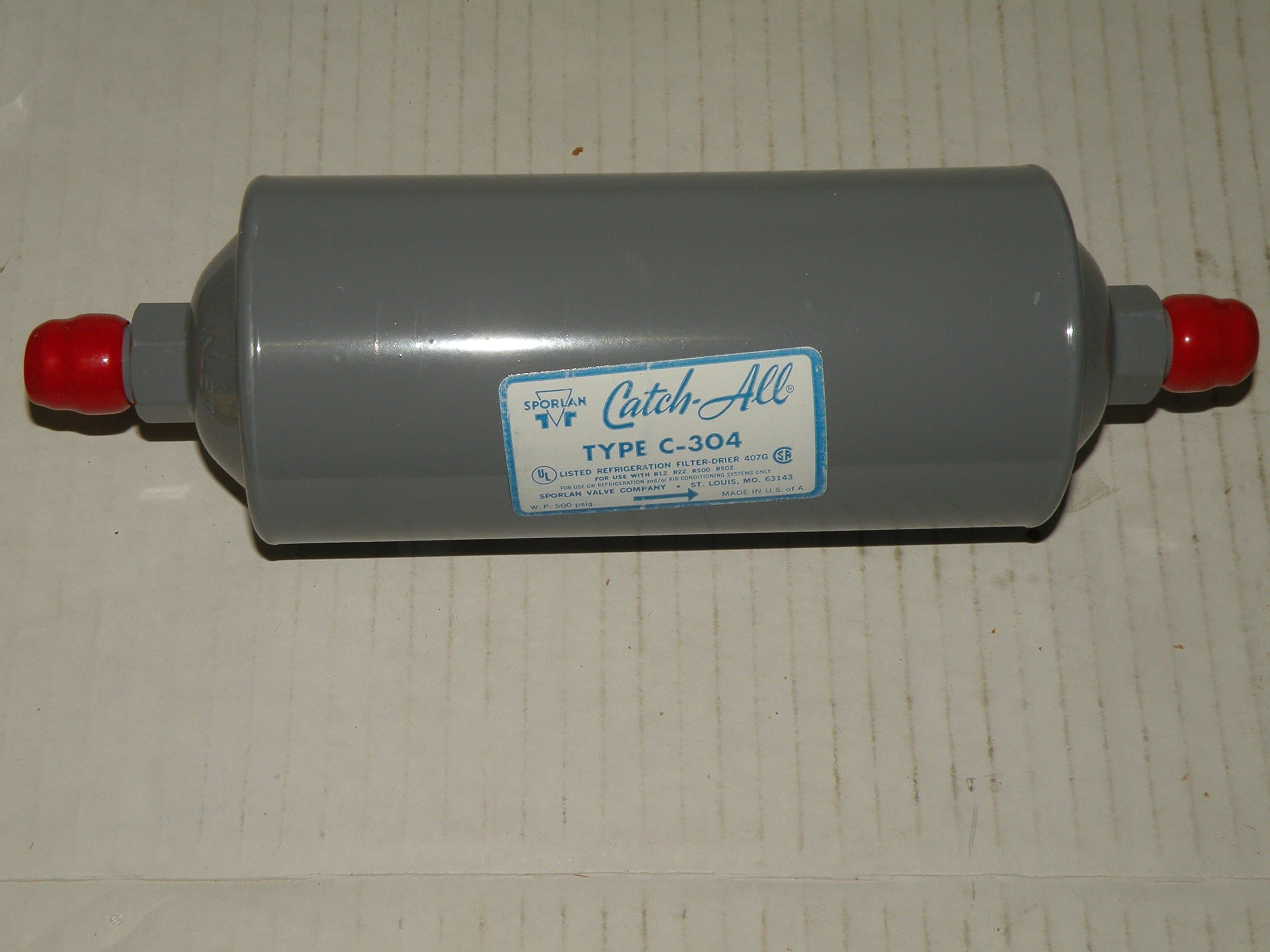 SPORLAN C-304 1/2 INCH, Liquid LINE, Filter, 2-10 TON, Drier, SAE Flare, 30 Cubic INCHES