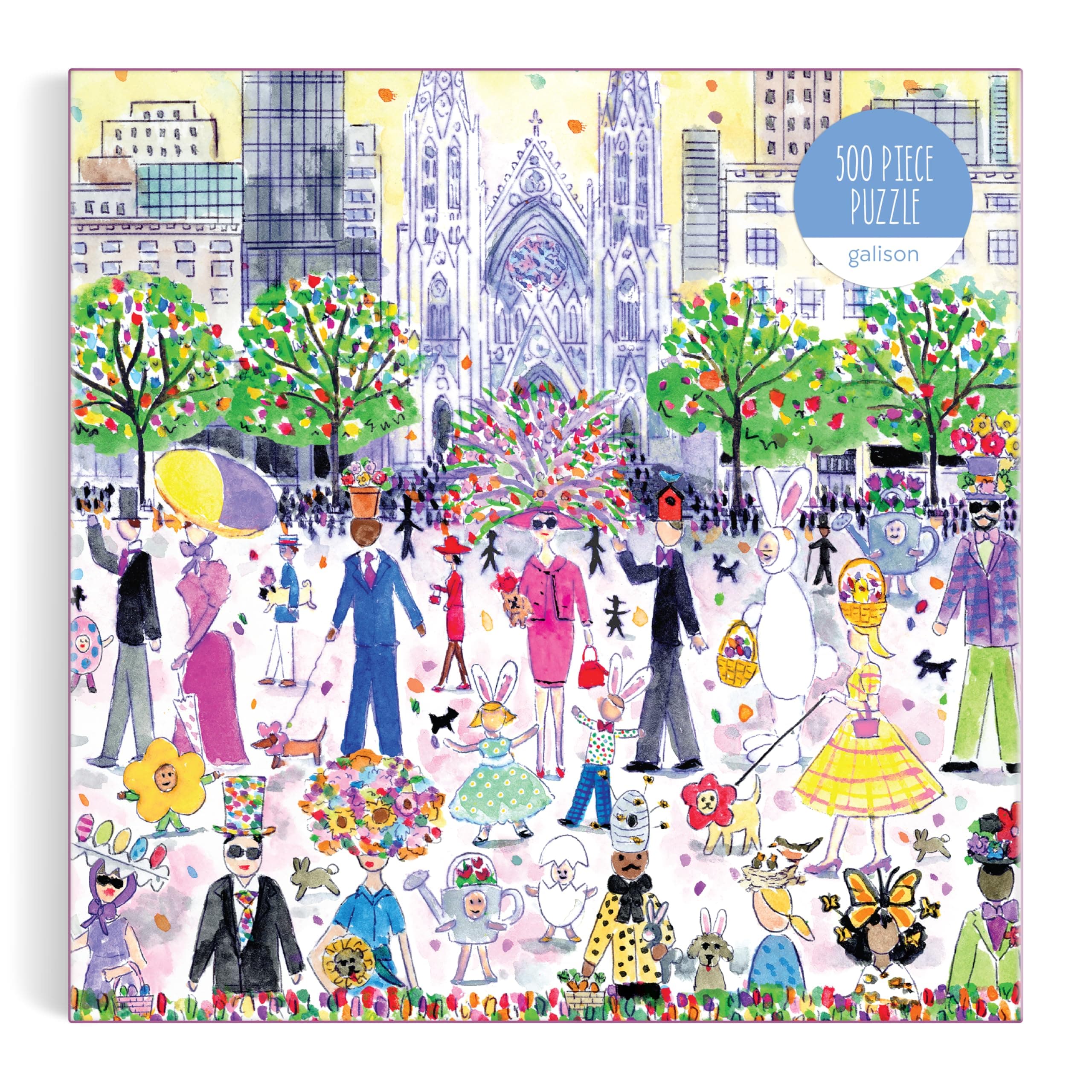 Easter Parade – 500 Piece Michael Storrings Puzzle Featuring The Joy and Energy of A Springtime Easter Parade