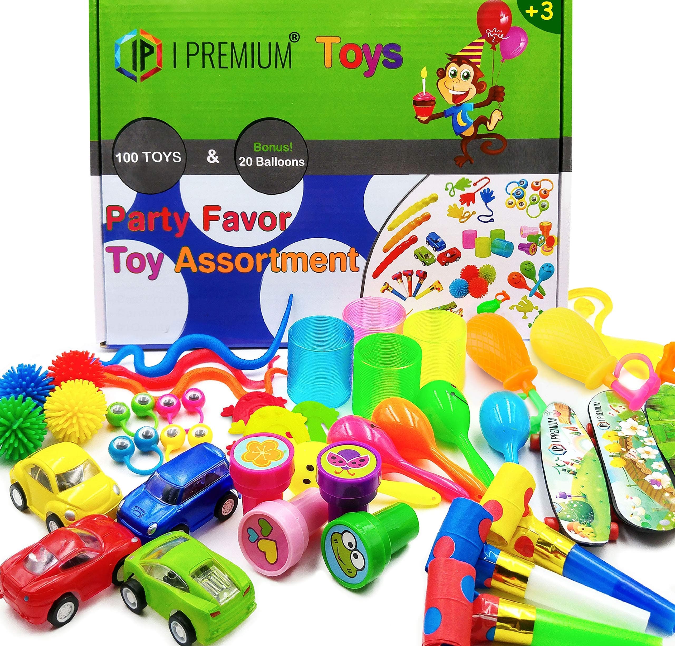 120 Pcs Toy Assortment, Party Favors for Kids, Bulk Toys, Pinata Filler, Goodie Bag Fillers, Treasure Box, Prizes for Classroom, Easter, Carnival and Birthday. for Boys and Girls