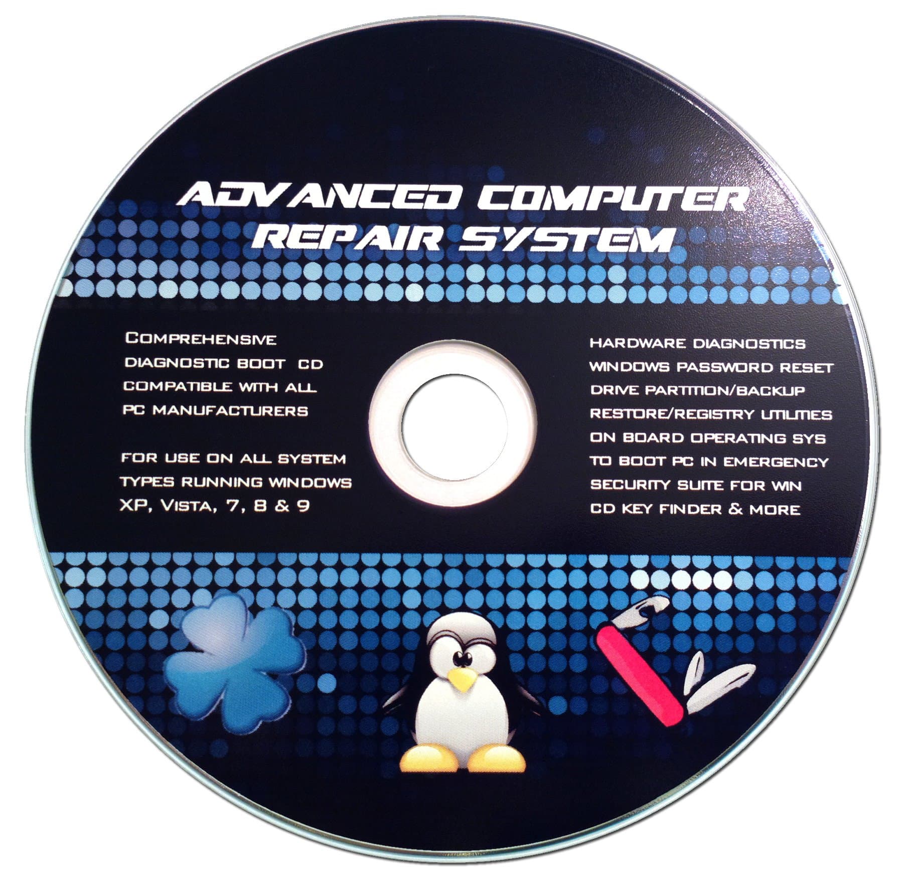 Ultra Recovery Boot Password Reset CD Disc for Windows XP, Vista, 7, 8, 9 (All Versions of Windows)