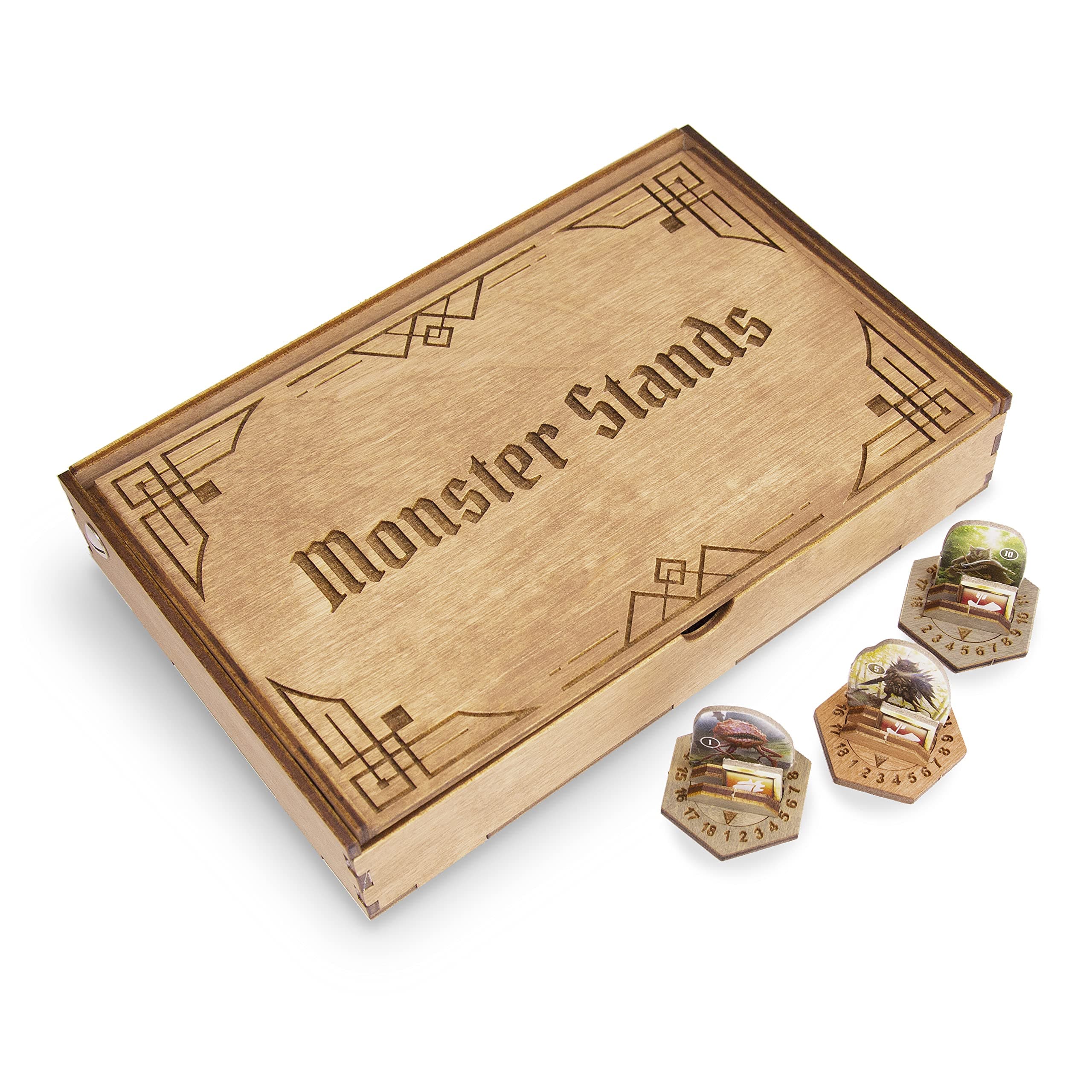 SMONEX Monster Stands 30 pcs Compatible with Gloomhaven Board Game - Board Game Stands with Health Tracker for Normal and Elite Monsters