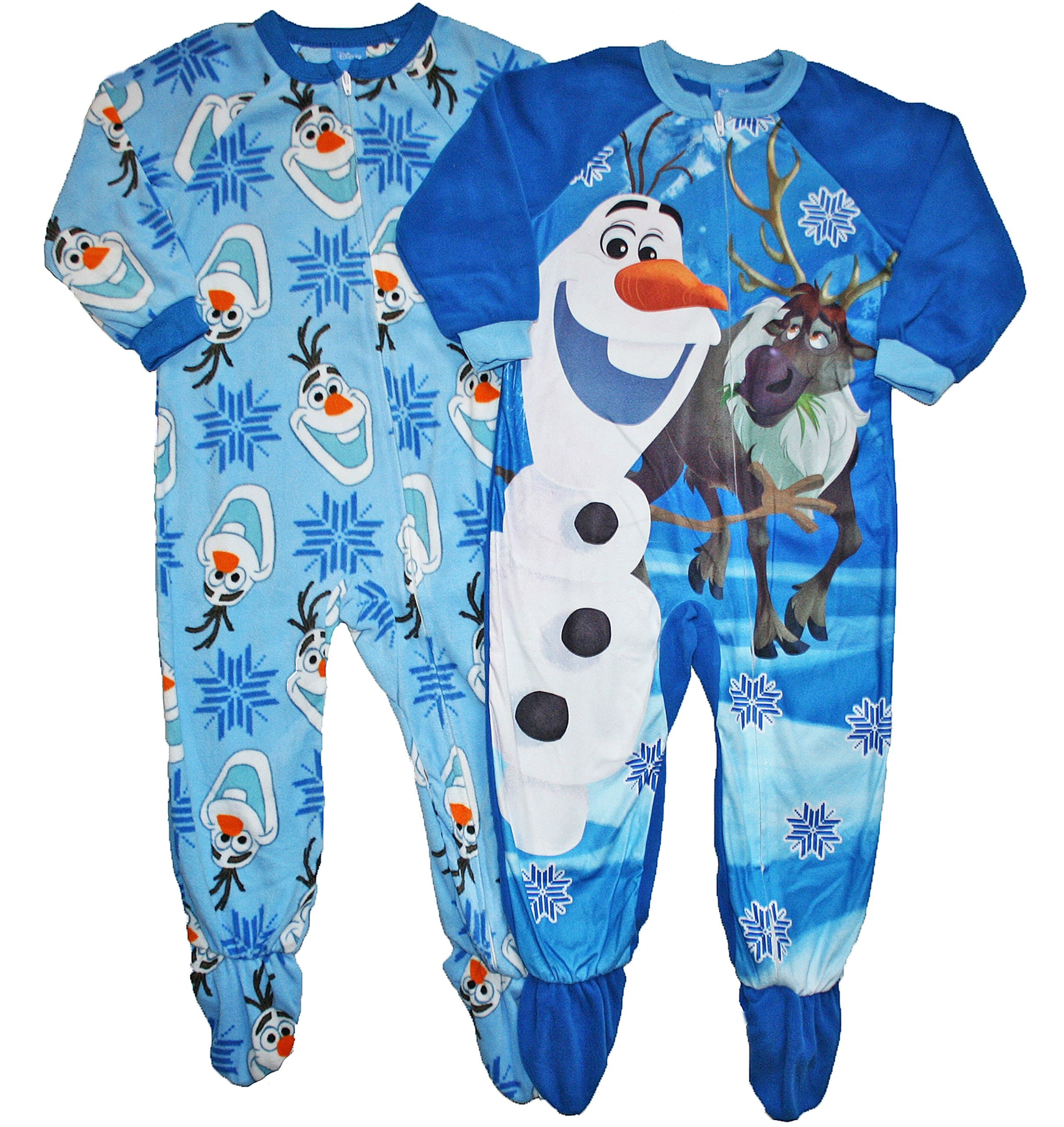 Disney Frozen Olaf Fleece Footed Pajama Set - Toddler