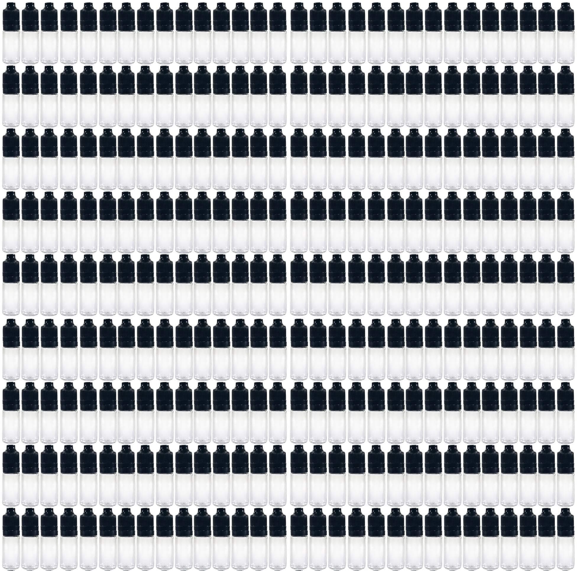 vexson 200 x 10 ml Dropper Bottles/Empty plastic bottles with Tamper Evident Lid PET