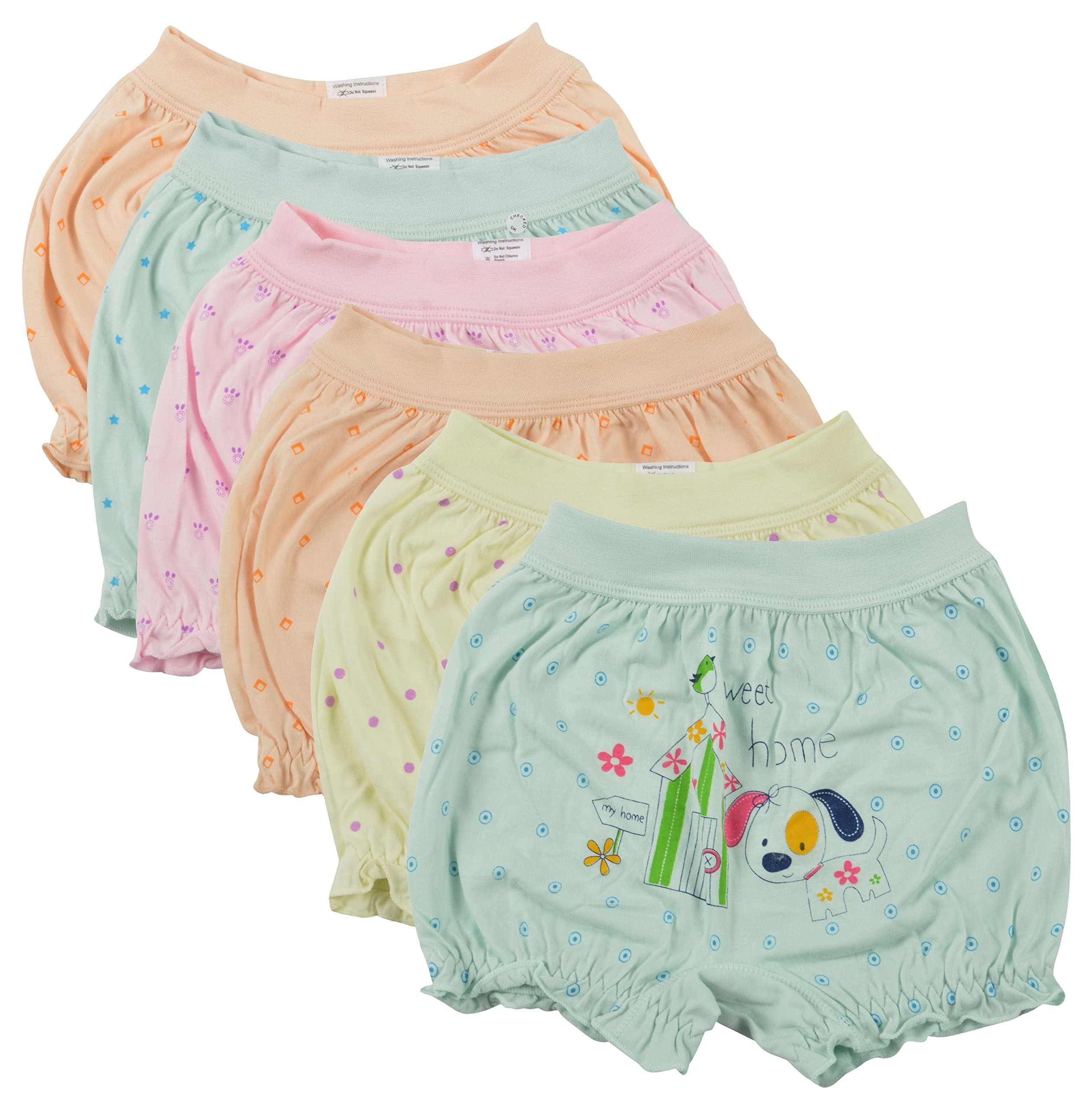 BODYCARE Girls' Cotton Bloomers (Pack of 6)