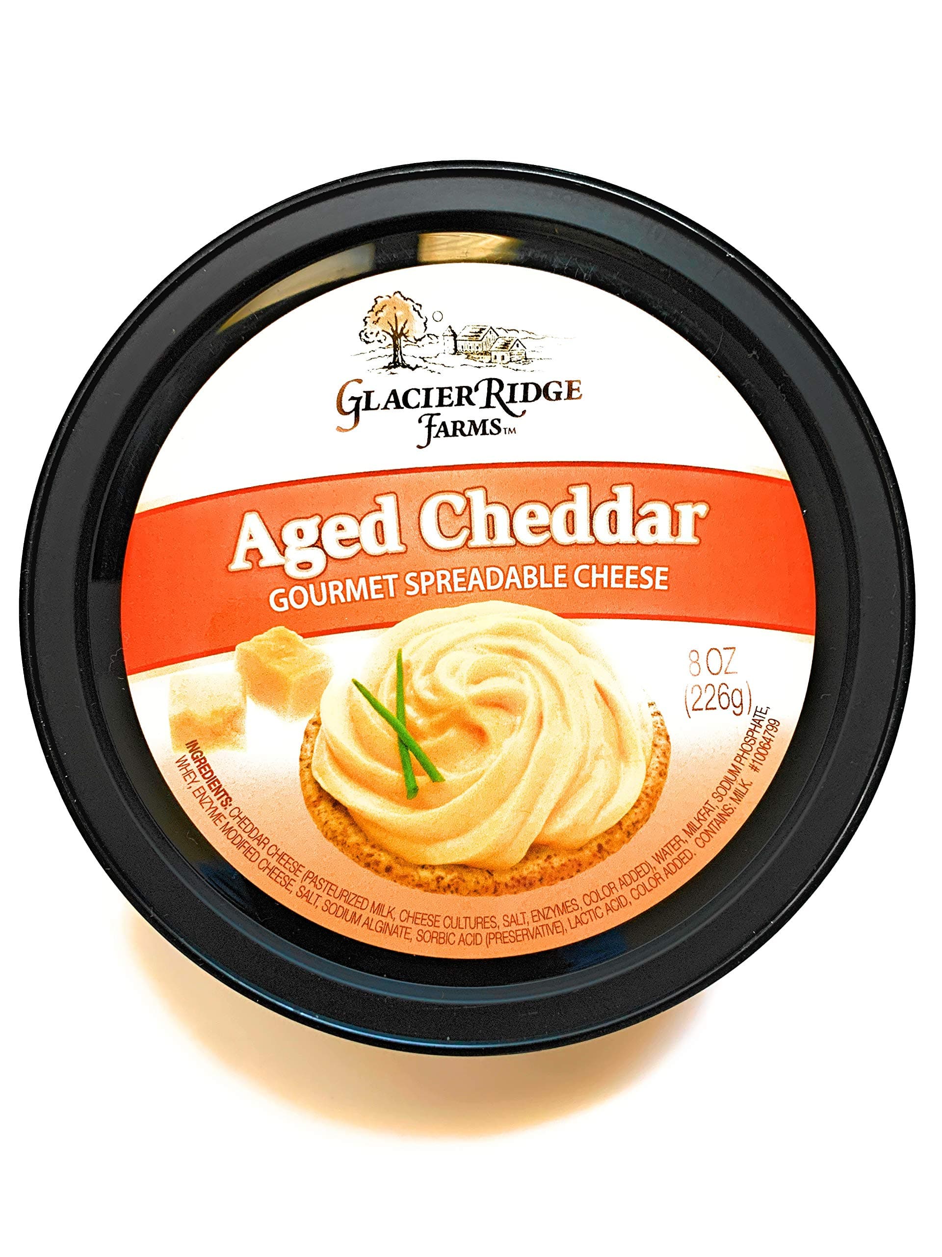 Glacier Ridge Farms Aged Cheddar Gourmet Spreadable Cheese 8oz (One Cup)