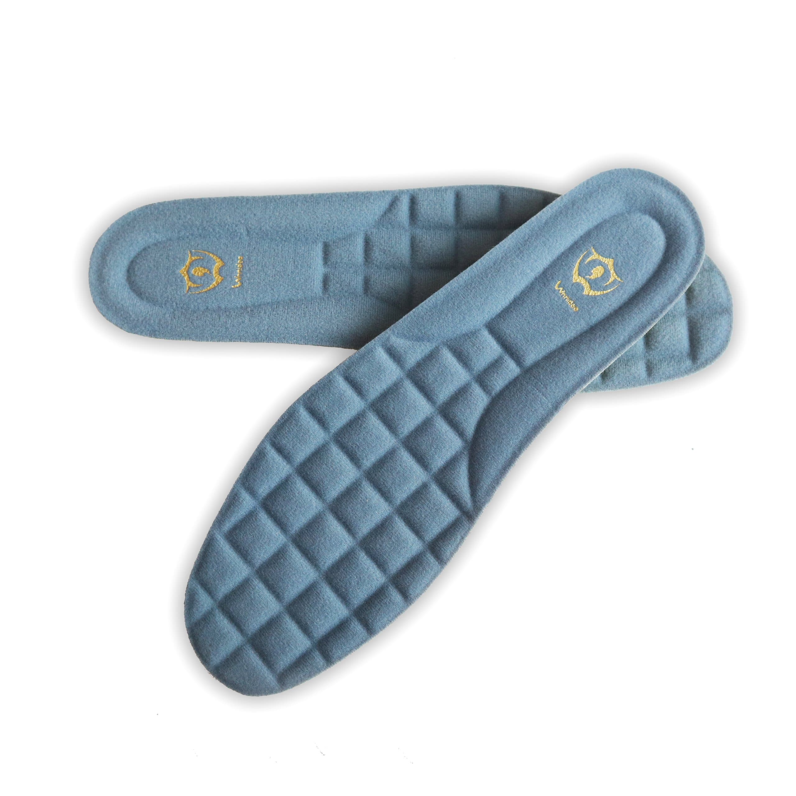 Full Length Memory Foam Shoes Insert with Arch Support - Premium Cushioning Orthopedic Shoe Insoles for Heel Pain & Plantar Fasciitis Running Hiking Working Men & Women (Grey, 8)