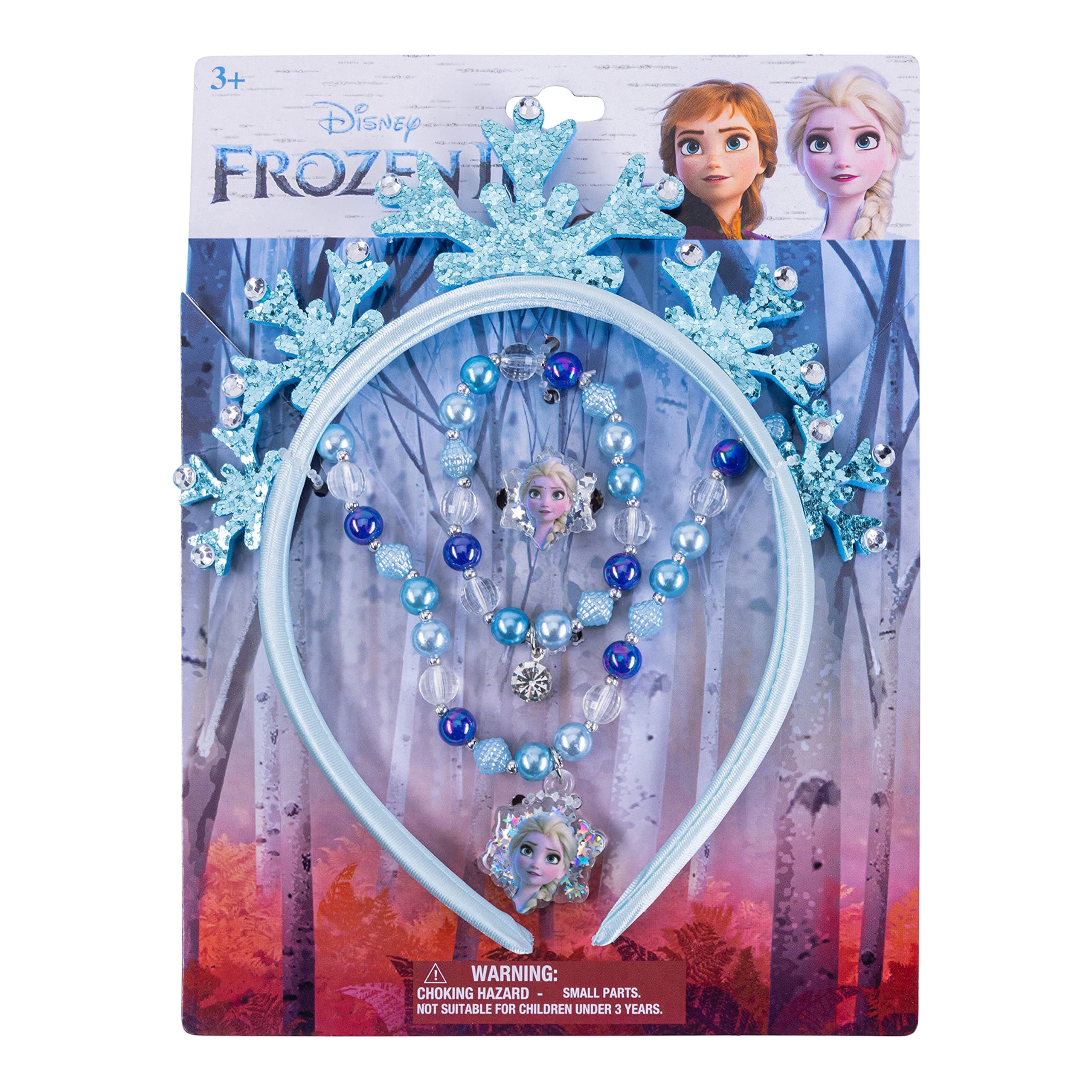 Frozen Princess Dress Up Accessory Set - Jewelry Set - Princess Elsa Tiara Set - Giftable Box - Birthday Gifts For Girls - Holidays Gift - Girl Toys Dress Up Kit - Ages 3+