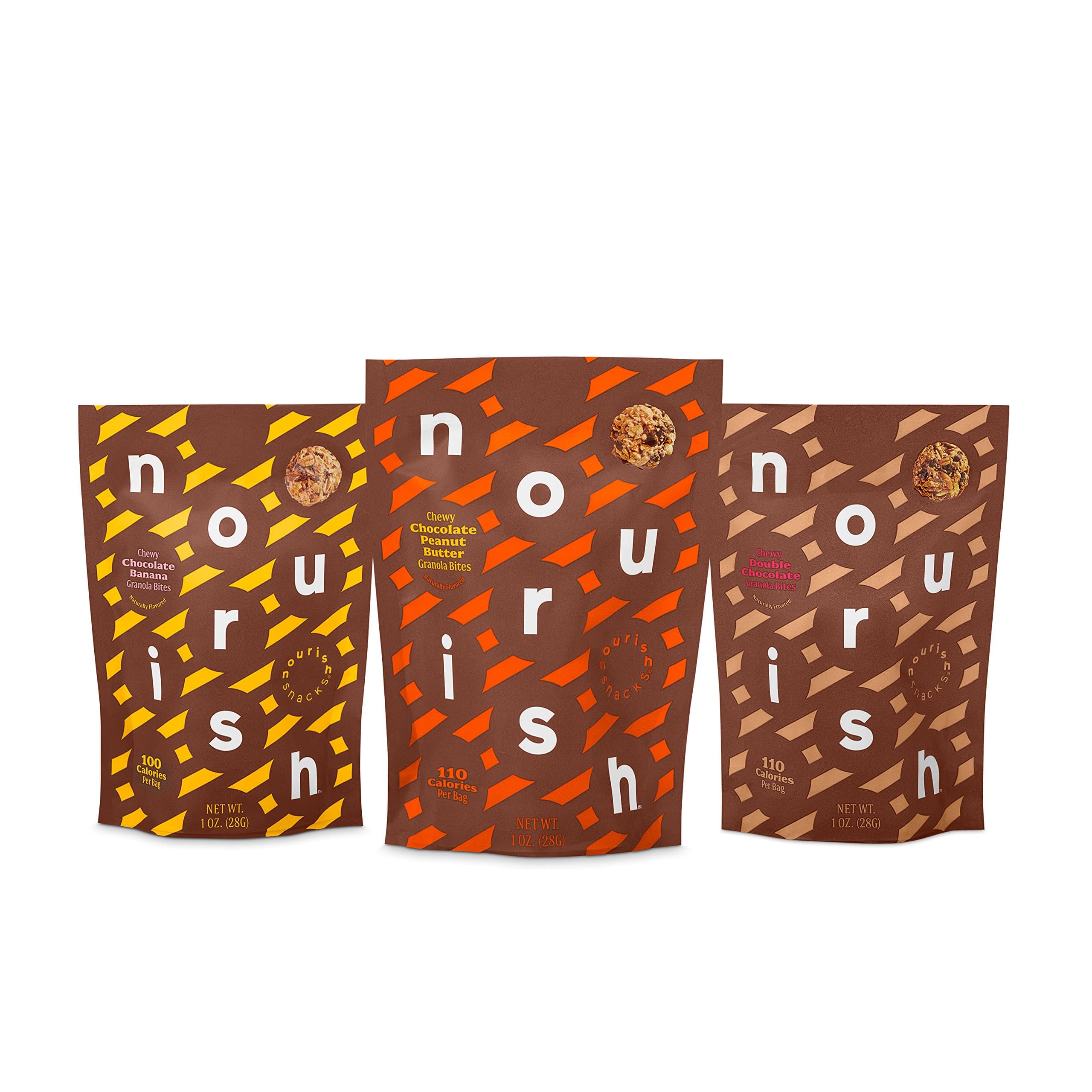 Nourish Snacks Chewy Granola Bites, Non-GMO, Gluten-Free, Kosher, Chocolate, 12 Count