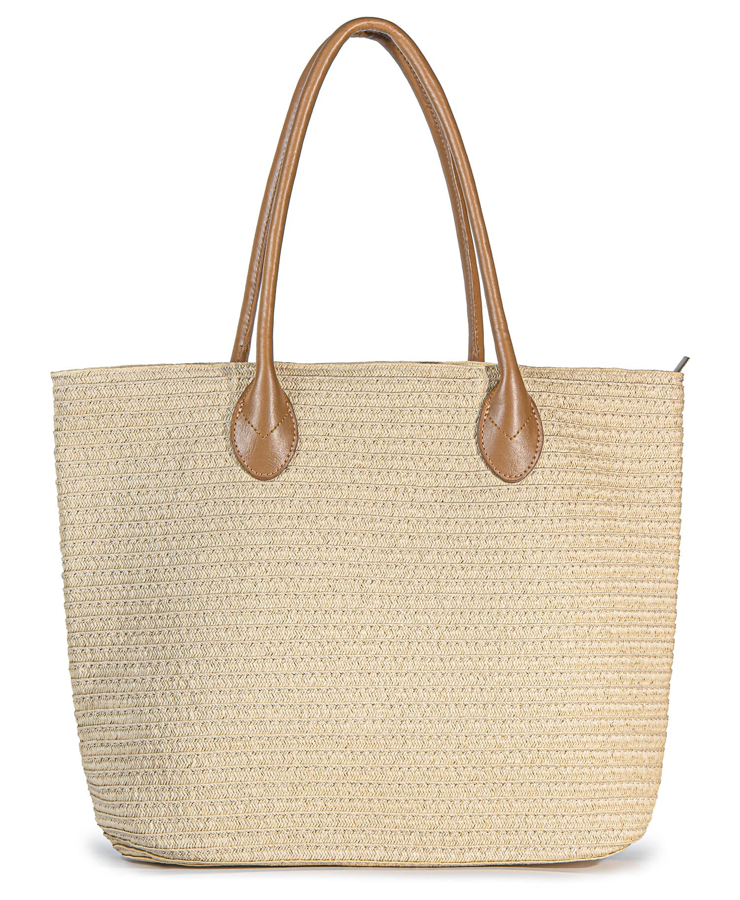 Happy Lily Women's Straw Tote Bag Large Capacity Shopping Tote Bohemian Shoulder Bag Travel Beach Bag with Lining