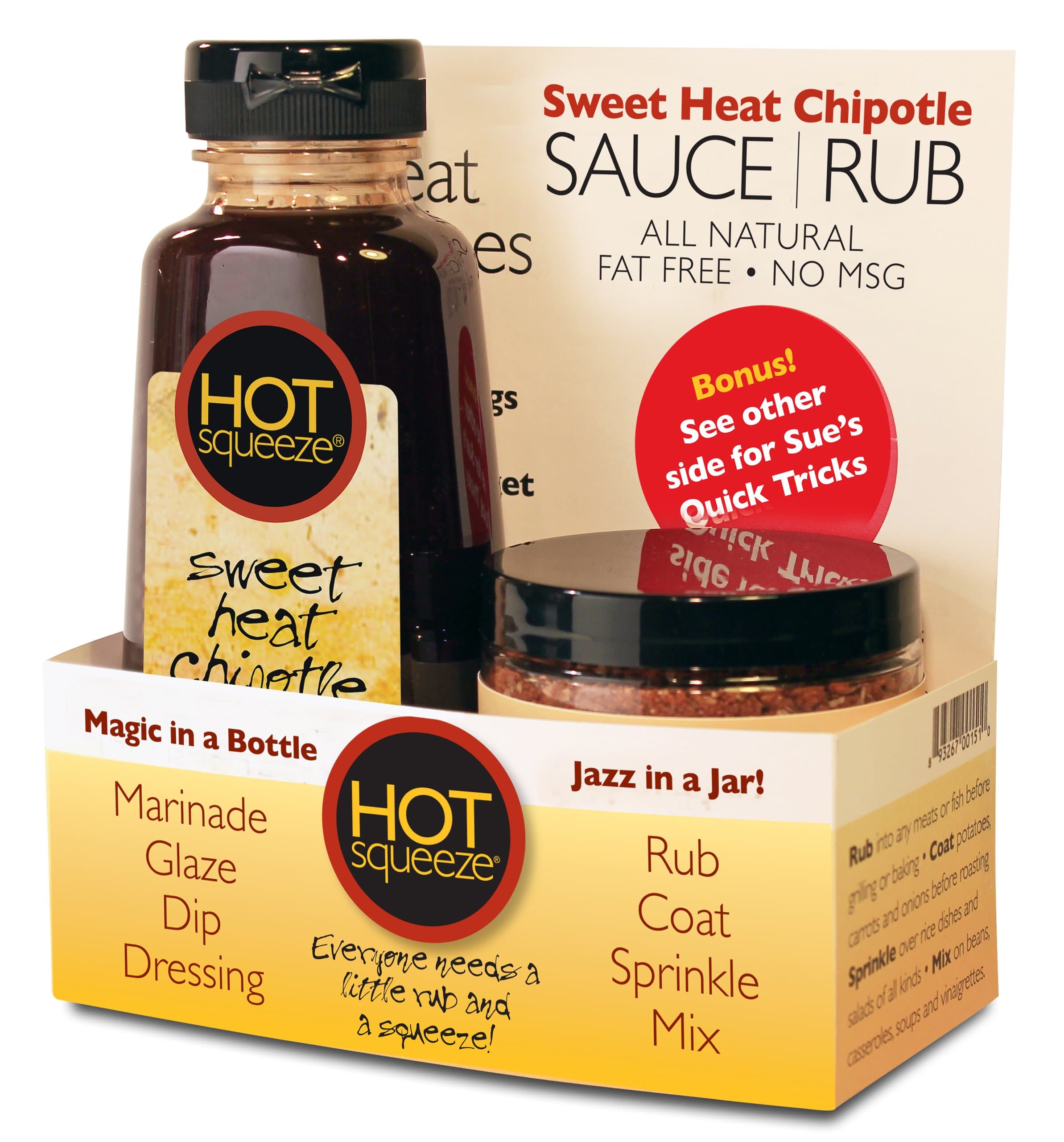 Hot Squeeze Sauce and Rub Kit, Sweet Heat Chipotle