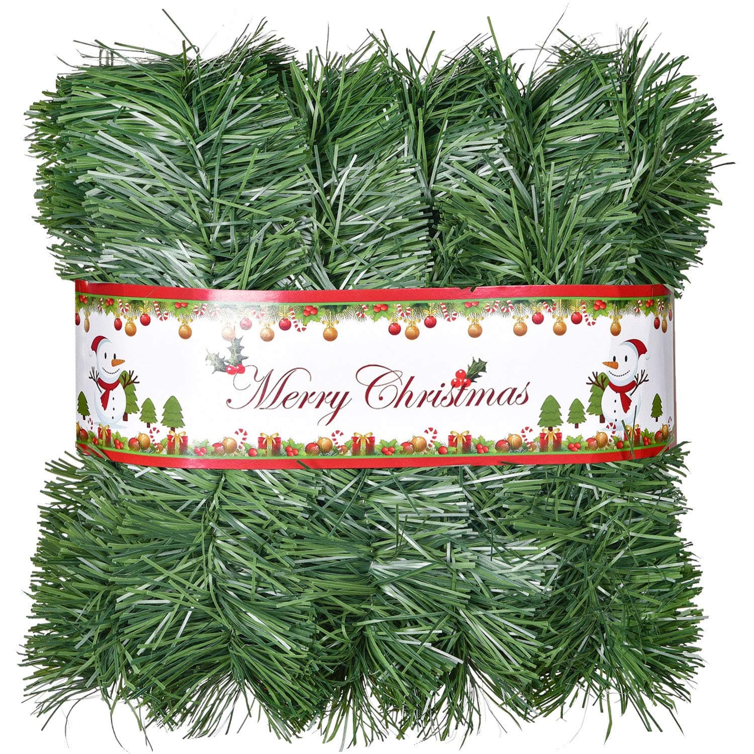 DearHouse 50 Ft Christmas Garland, Artificial Greenery Garland Soft Garland for Holiday Wedding Party,Stairs,Fireplaces Decoration for Outdoor or Indoor Use