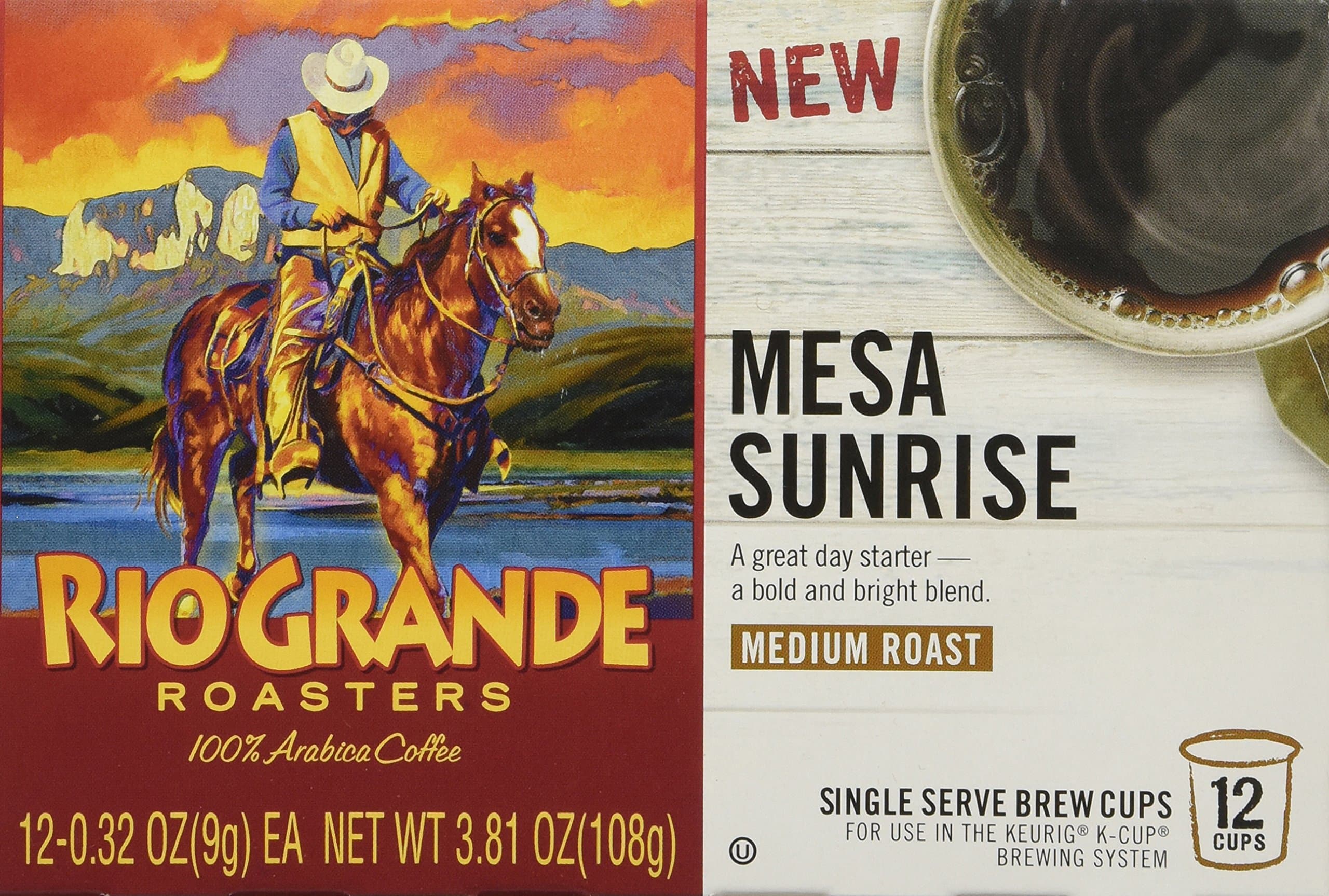 Rio Grande Roasters Mesa Sunrise, Medium Roast, Single Serve Cups, 12 Count