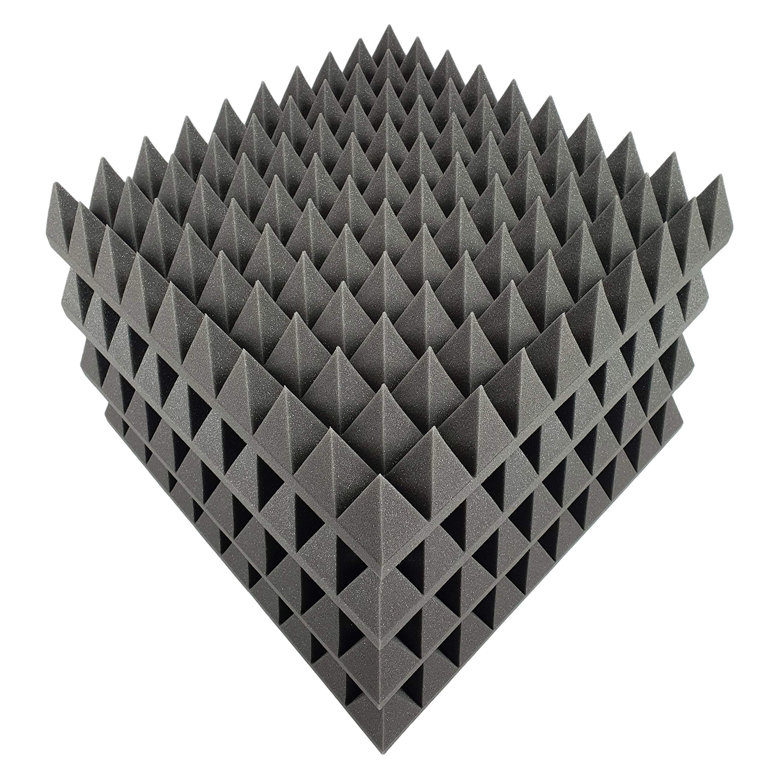 GMP Tech Beauty of Sound Acoustic Foam Pyramid Acoustic Mat 50 x 50 x 8 cm Insulation Foam for Gaming Room Sound Insulation Wall in Music Studio Acoustic Foam Echo Absorber
