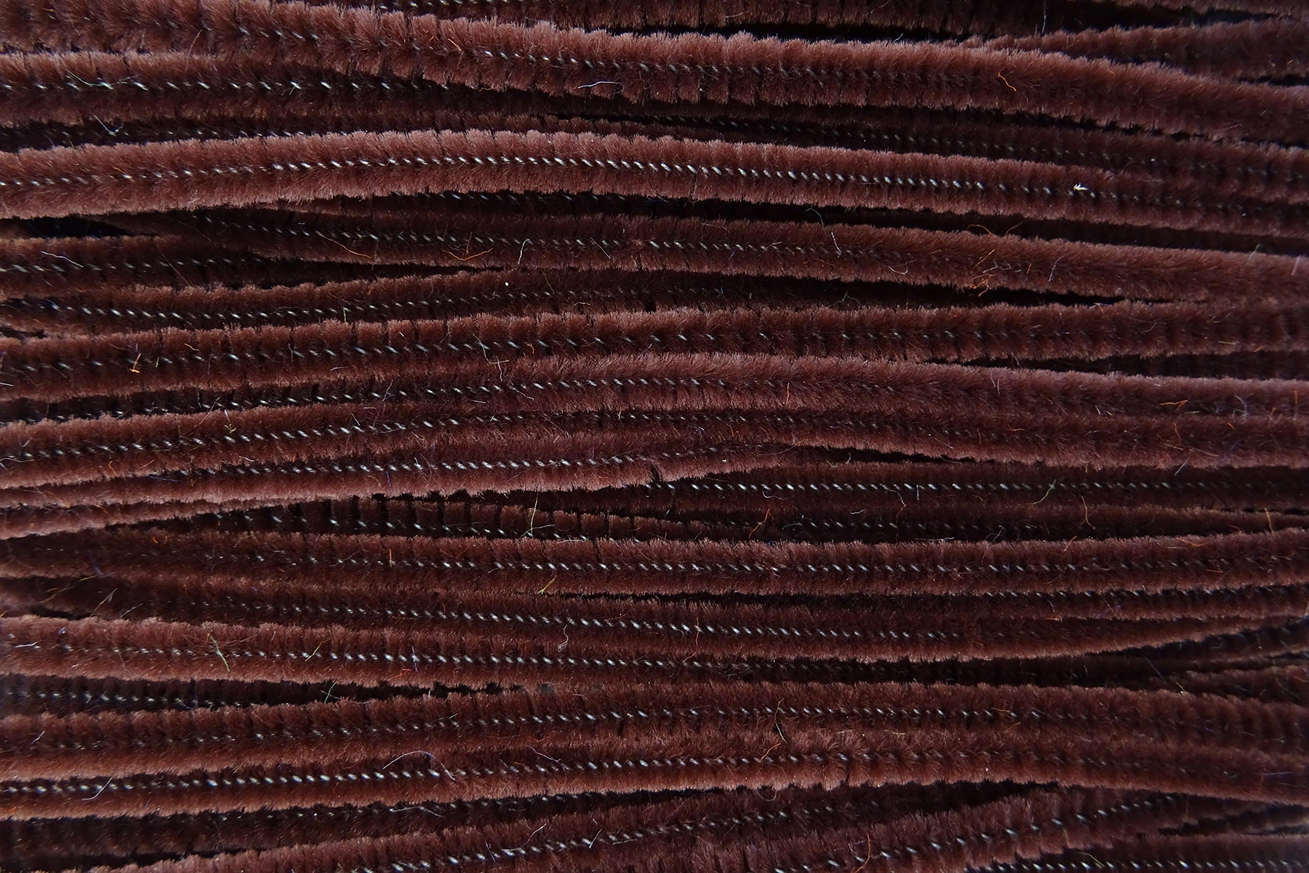 a2bsales 100 x Chenille Stems Long Craft Pipe Cleaners - Size 12" / 30cm - Colour Choice - Colour: Dark Brown