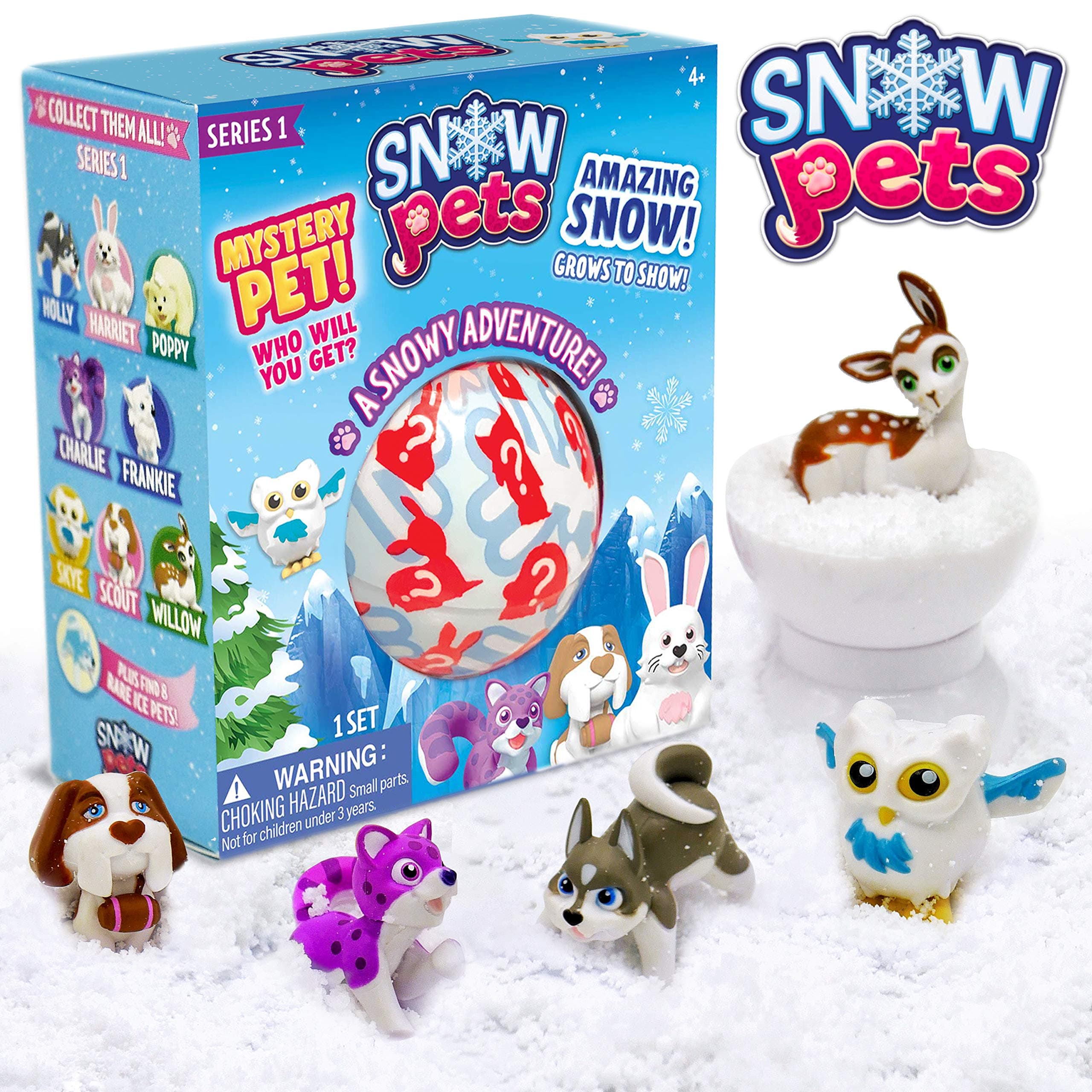 Be Amazing! Toys Snow Pets – Series 1 A Snowy Adventure - Surprise Snow Pals for Kids - Collectible Animal Figurines for Boys and Girls - Fun Snow Toys for Children - Cute Pencil Toppers