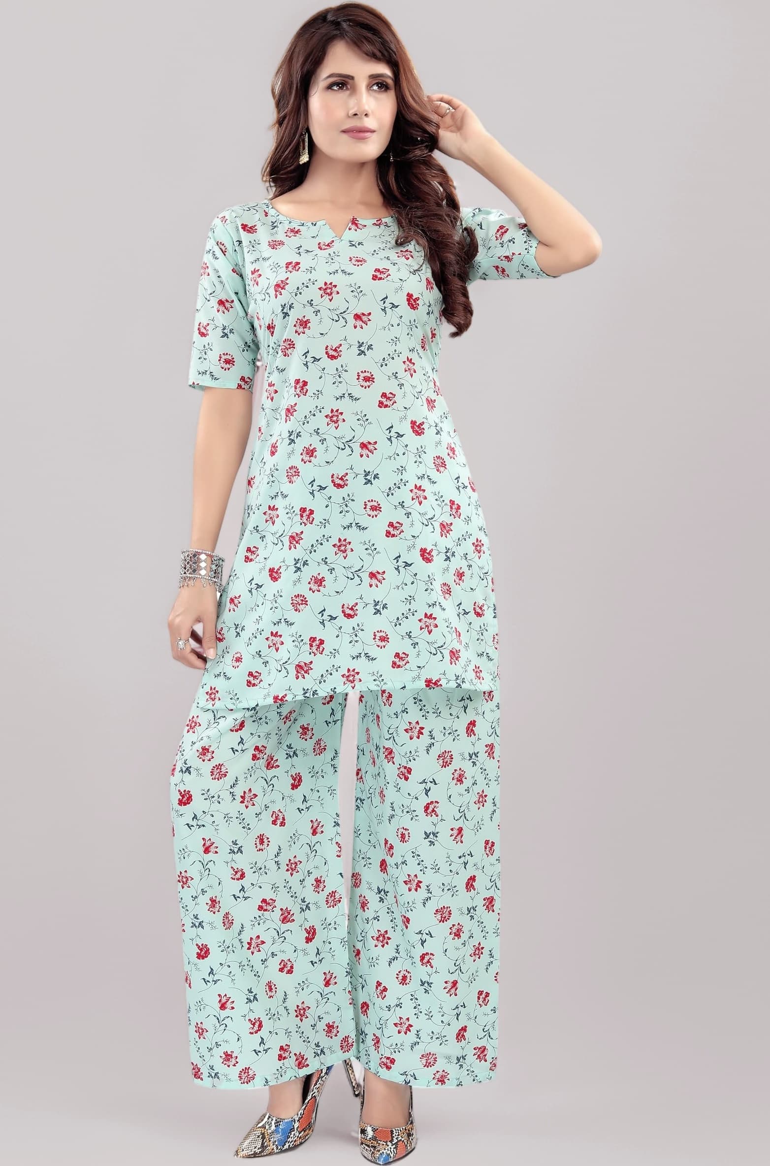 Mom&Bae Women’s Pure Cotton Printed Lounge Wear Comfy Night Suit Co-ord Set