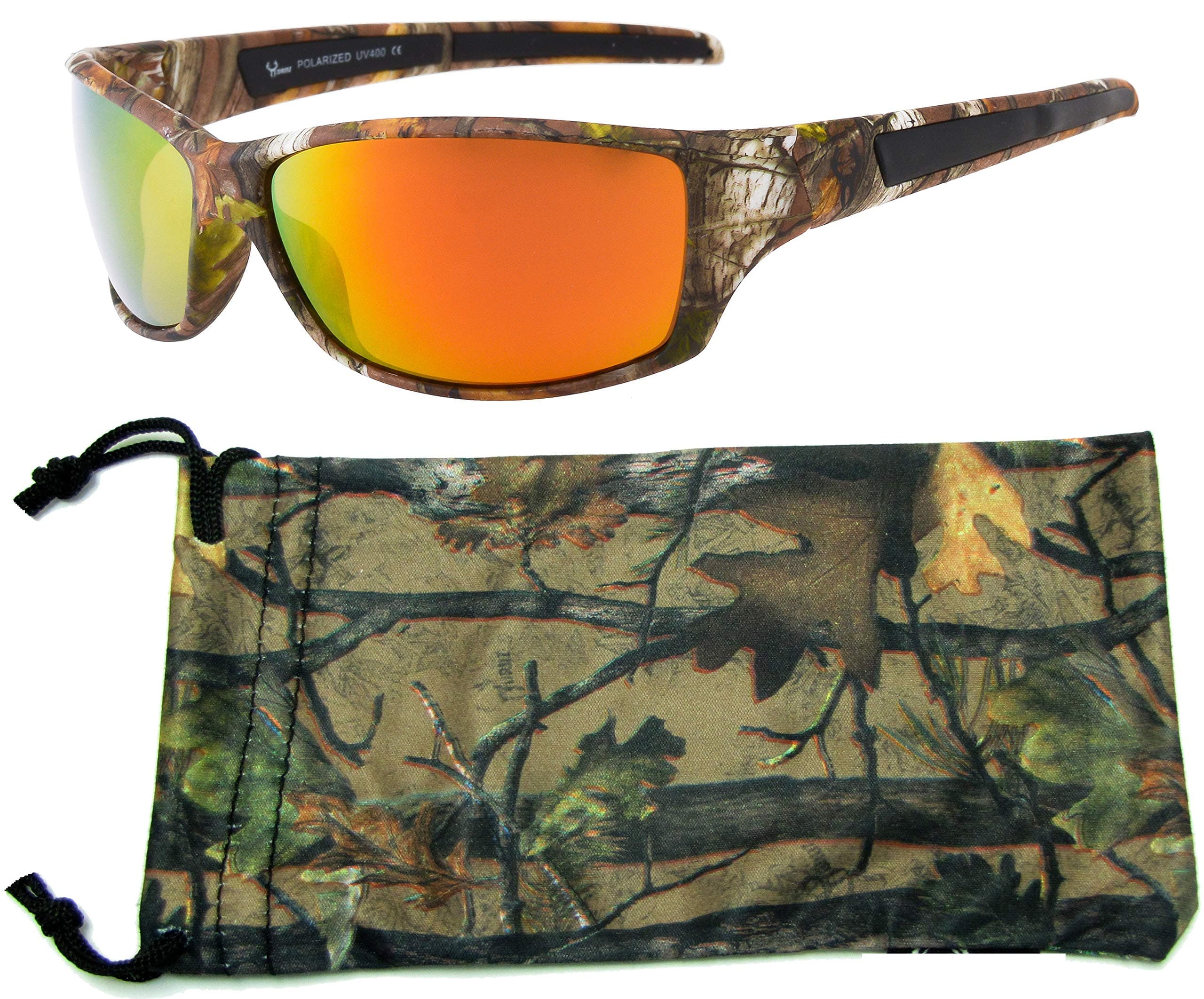 HornzBrown Forest Camouflage Polarised Sunglasses for Men Durable Lightweight