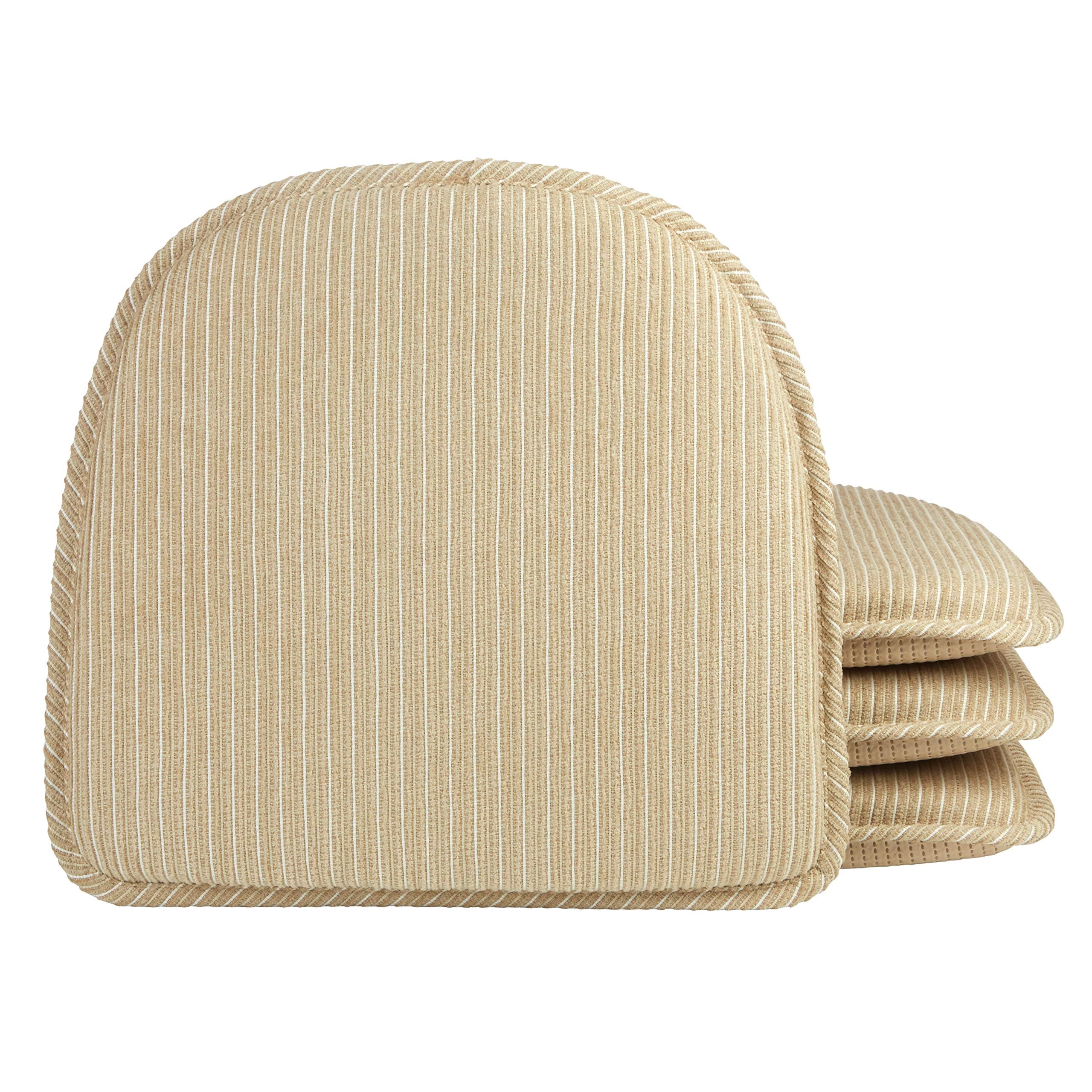 Klear Vu Raindrop The Gripper Non Slip Chair Cushions, Soft & Comfortable Seat Pad, Sitting Pillow for Kitchen, Dining or Office, Nikita Natural, 4 Count (Pack of 1)