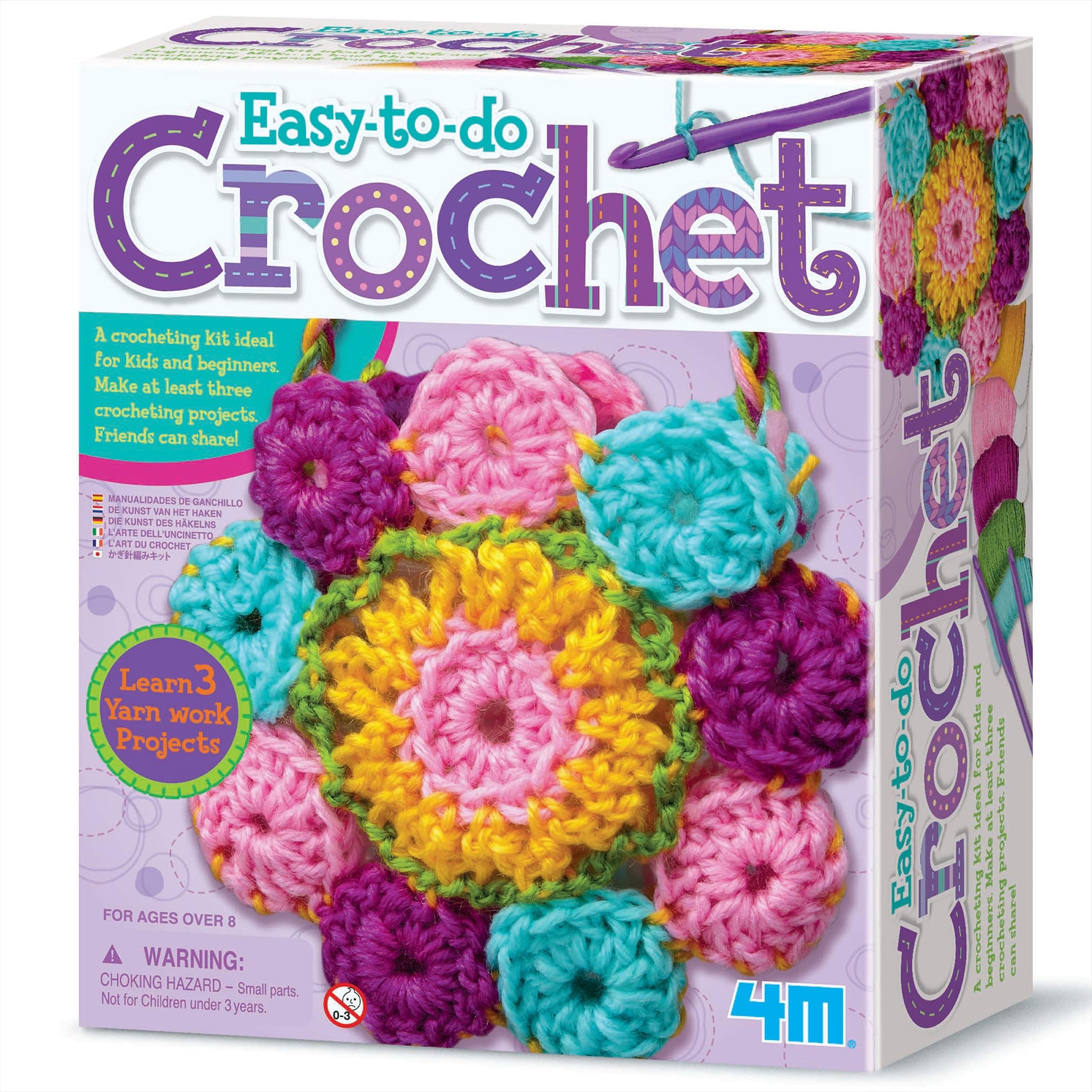 4M Toysmith, Easy-To-Do Crochet Kit, Art & Crafts DIY, For Boys & Girls Ages 8+