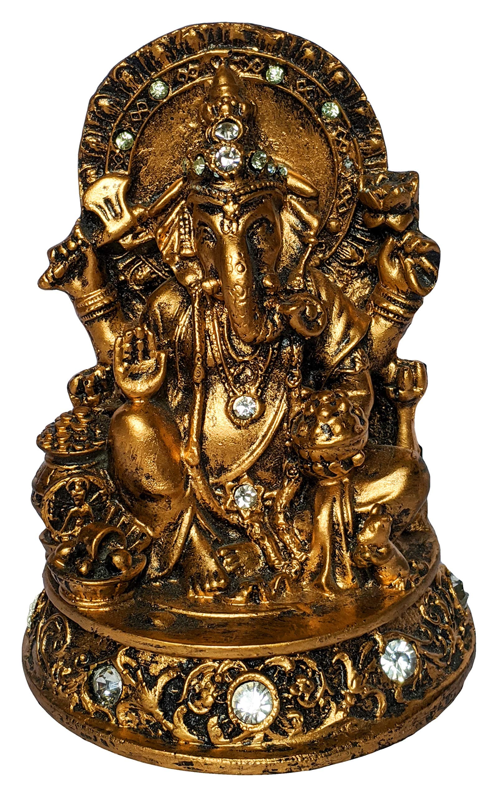 Sacred Blessings Polyresin Lord Ganesh Idol | Bhagwan Ganesh Murti for Housewarming | Ganesh Idols for Home Decor | Ganesh ji for Gift | Ganesha Statue | Ganesha Idol