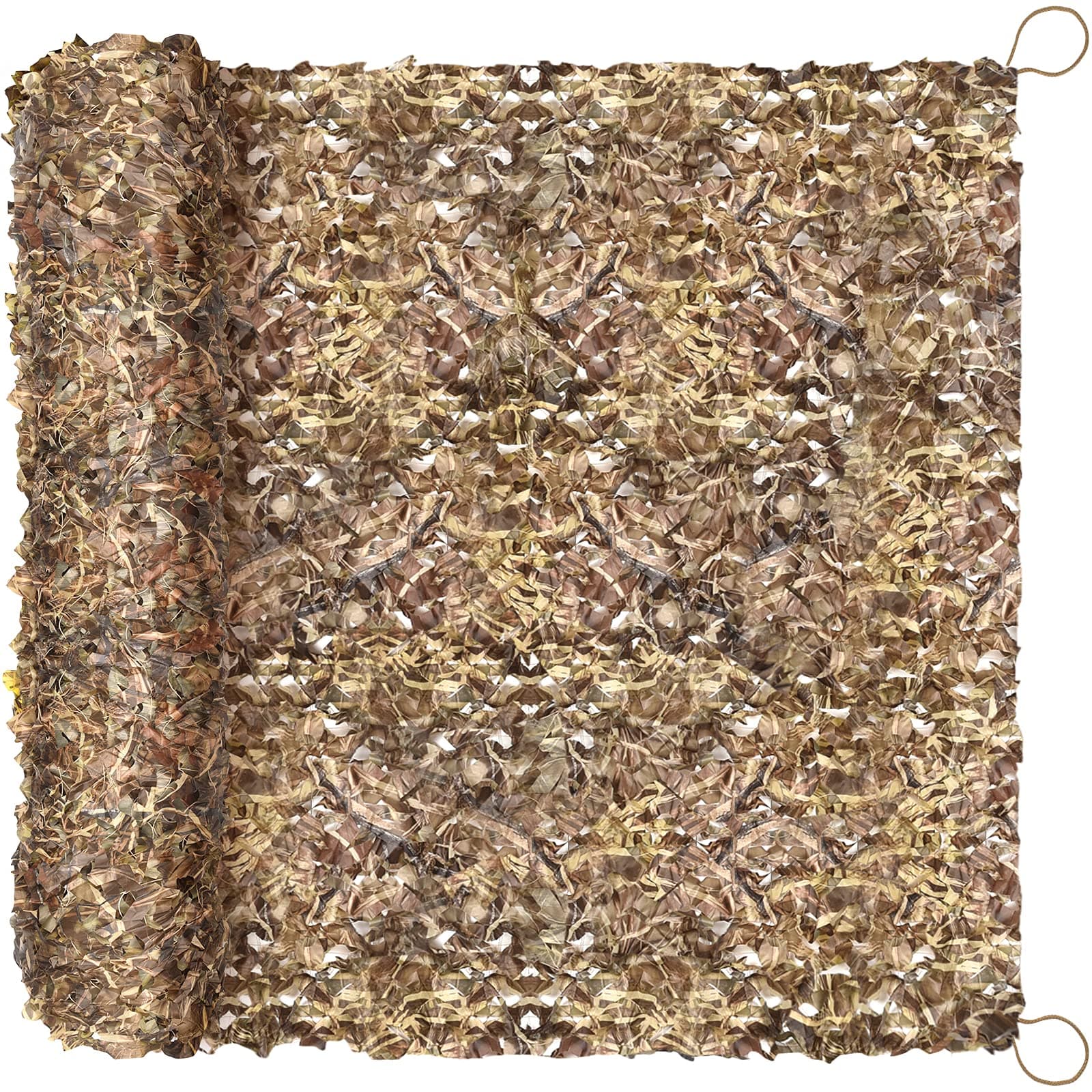 Camo Netting Camouflage Netting 6.5ft×10ft,10ft×10ft, 20ft×20ft,with Mesh Backing, Hunting Blind Nets, Sunshade Canopy, Army Tarp Fence Net for Party Decoration, Photograph and Car Cover