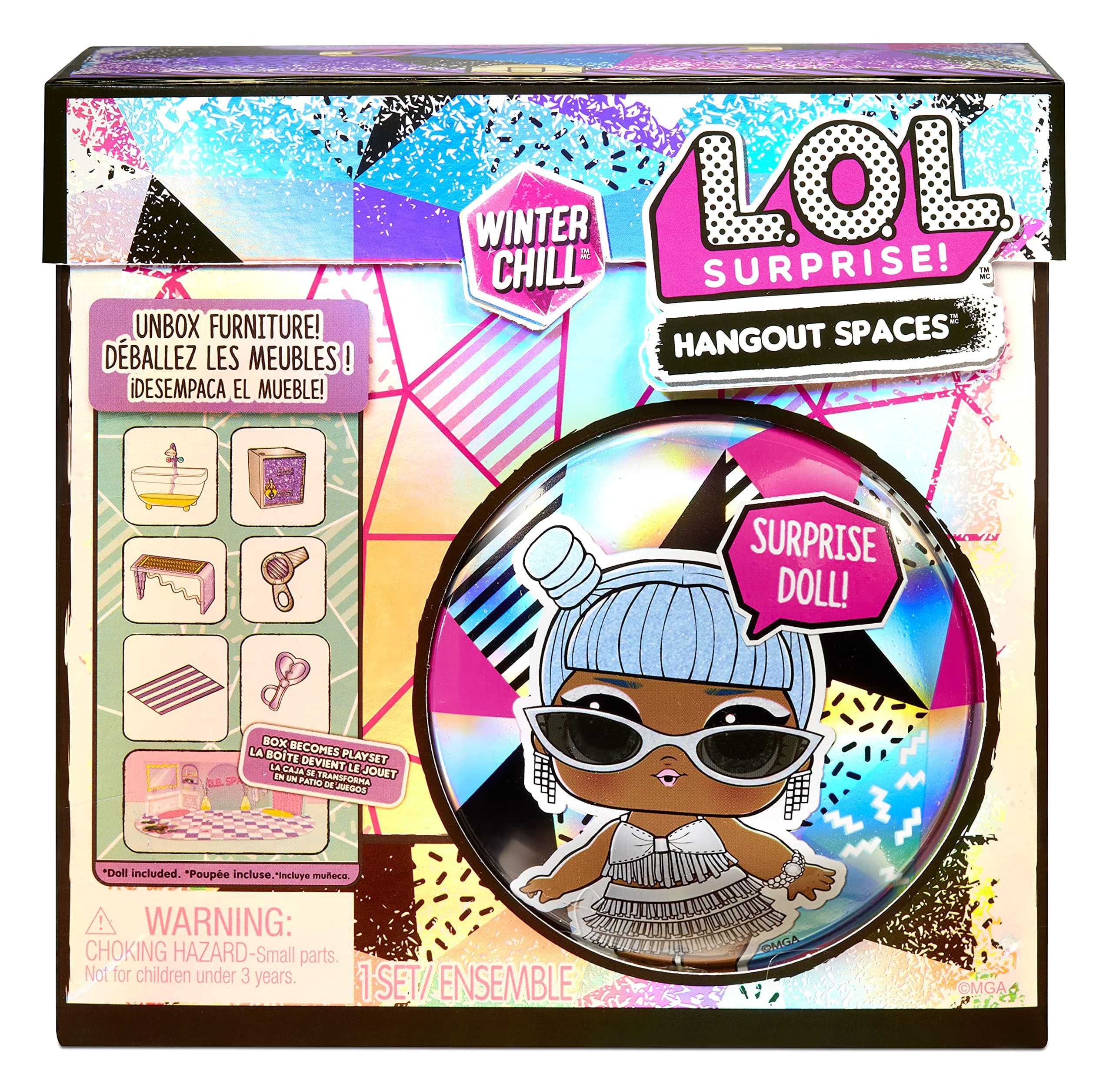 L.O.L. Surprise! LOL Winter Chill Furniture Playset - 10+ s and Accessories, Collectible Toy for Kids Ages 4-7+