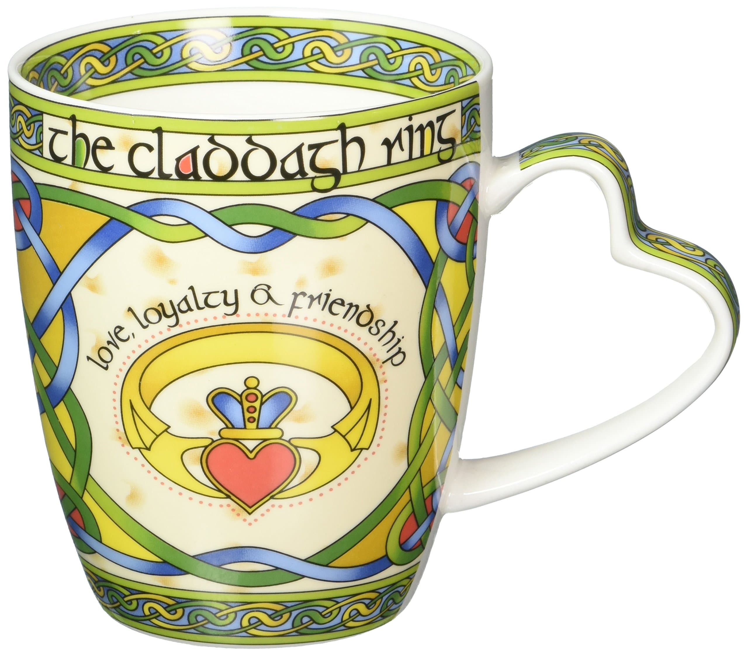 Irish Claddagh Ring Bone China Mug - An Irish Gift designed in Galway Ireland