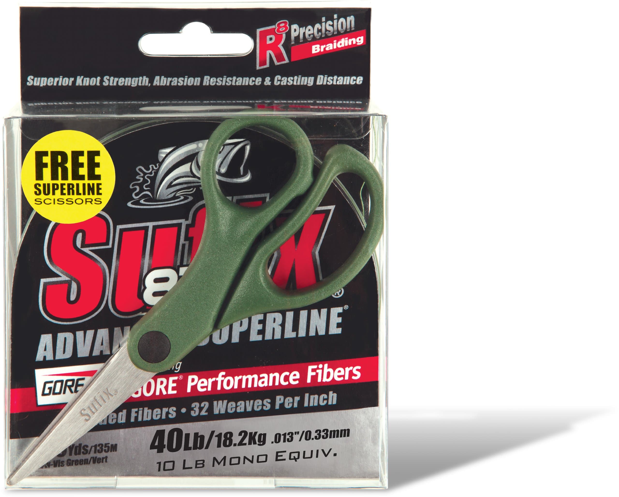 Sufix 832 Advanced Superline Braid Fishing Line with Free Scissors
