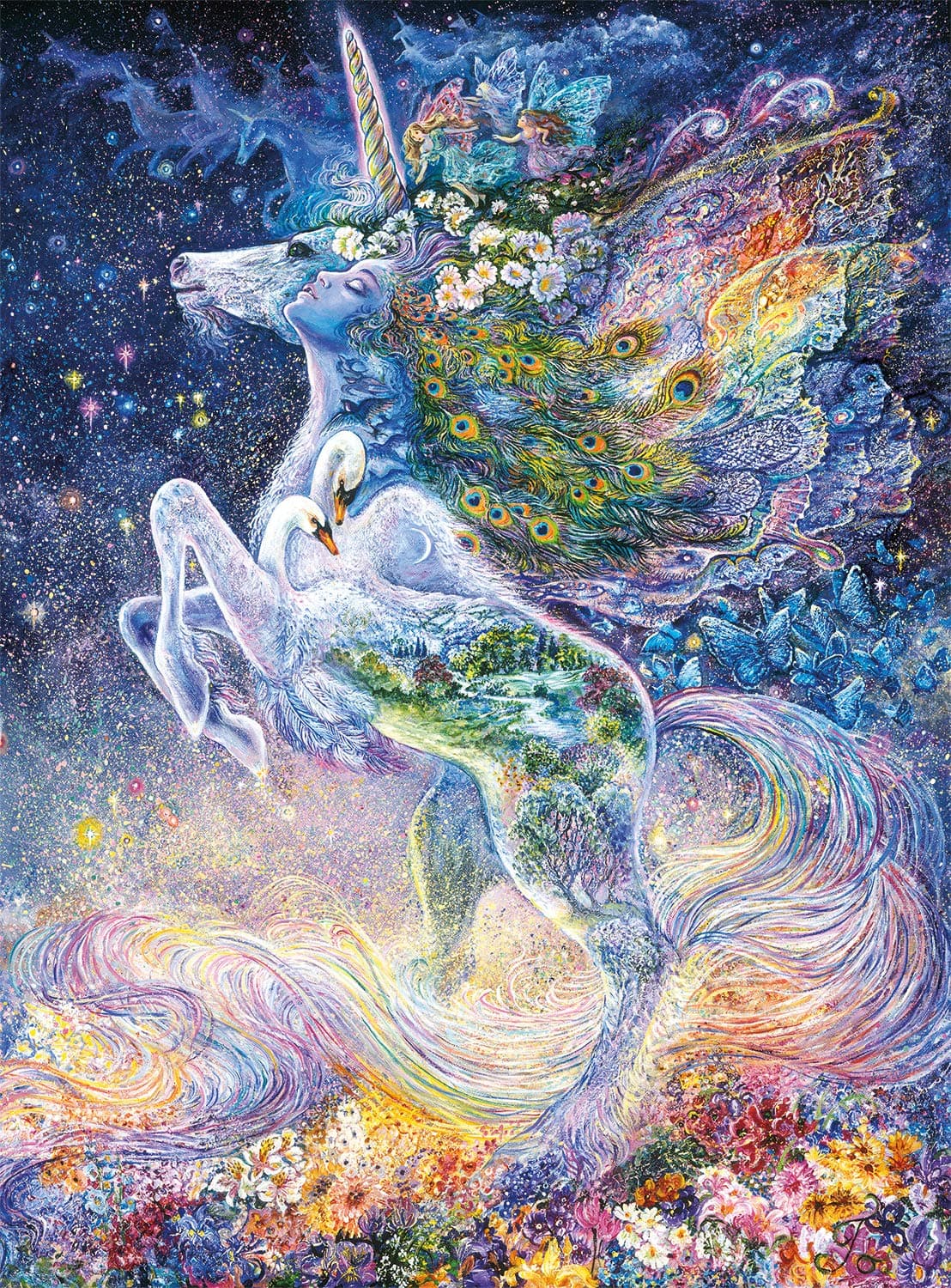 Buffalo Games - Josephine Wall - Soul of a Unicorn (Glitter Edition) - 1000 Piece Jigsaw Puzzle